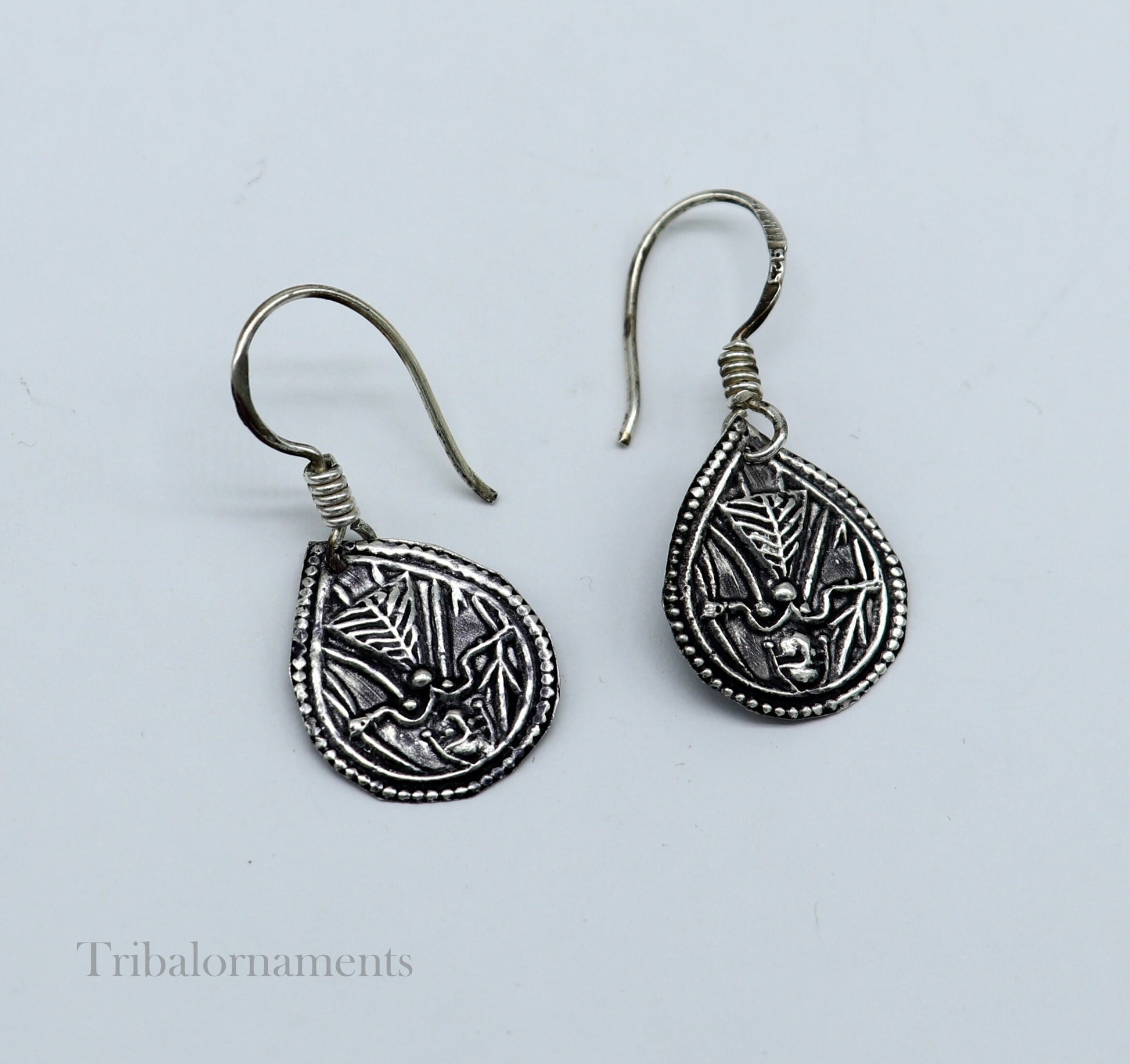 Vintage style 925 sterling silver excellent customized traditional indian style hoops earring, amazing tribal ethnic earring ear958 - TRIBAL ORNAMENTS