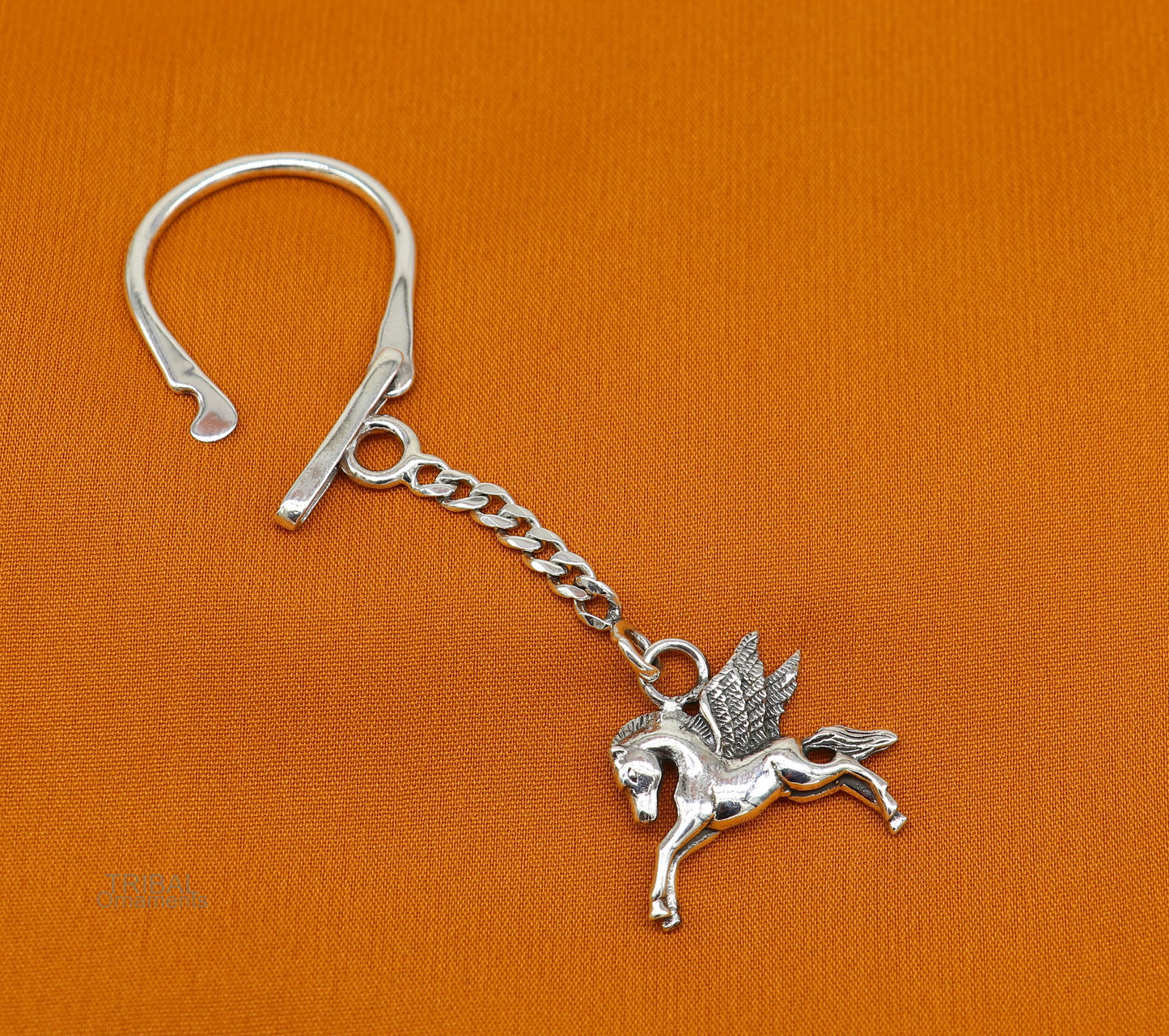 925 Sterling silver handmade unique unicorn horse design solid key chian, stylish royal gifting silver accessories unisex gift jewelry kch04 - TRIBAL ORNAMENTS