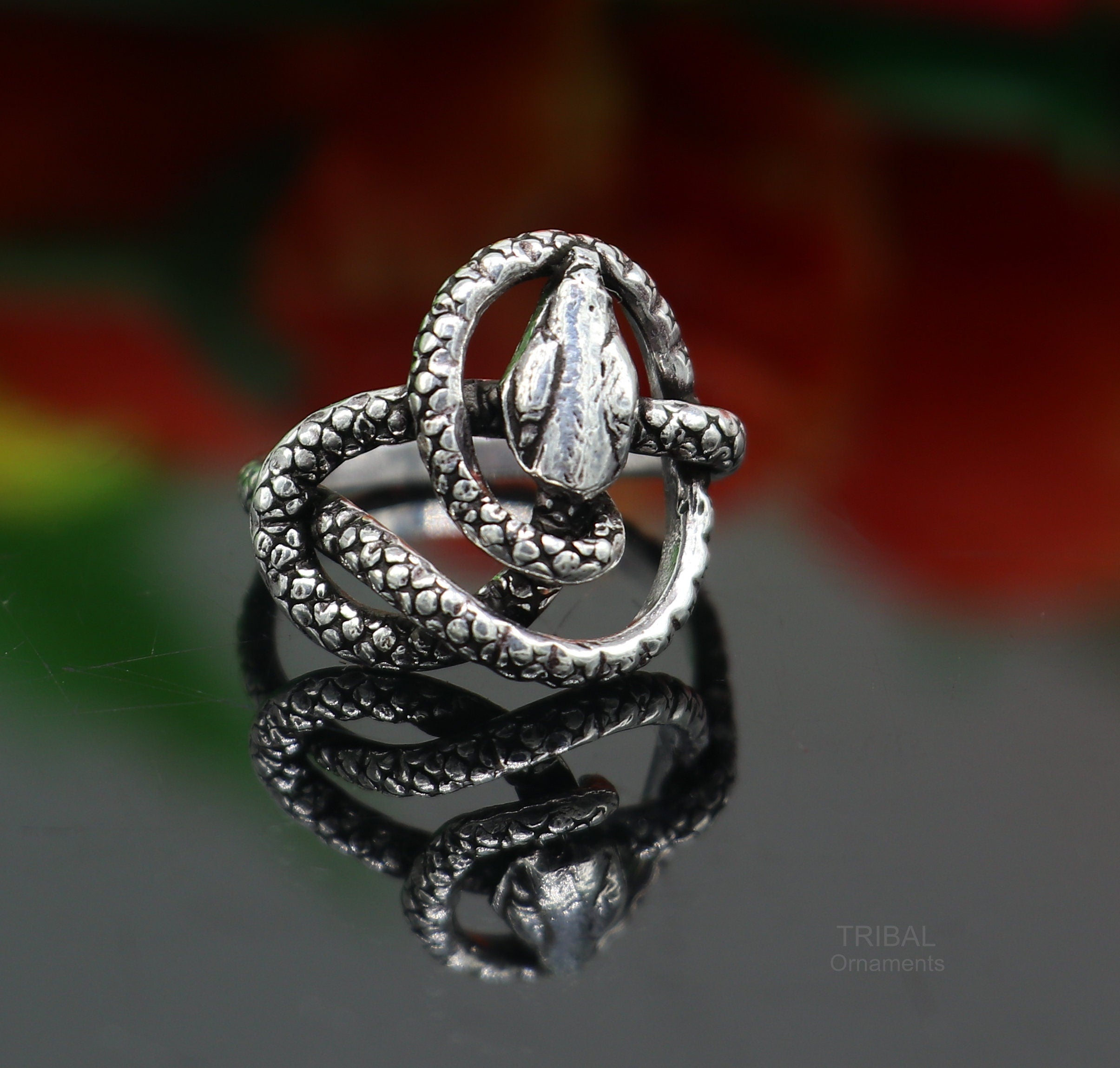 Sterling Silver Gold Vermeil Diamond Studded Snake Ring - Etsy