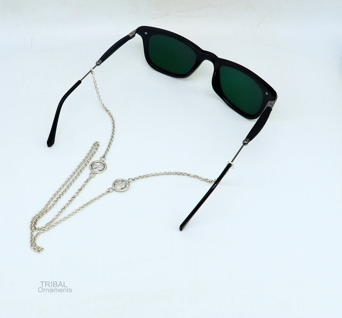25" long Sterling silver Face Mask Chain ,Eyeglass Glasses Chains, B alphabet chain Women Stylish Sunglass Eyeglass Cord mask chain ch136 - TRIBAL ORNAMENTS