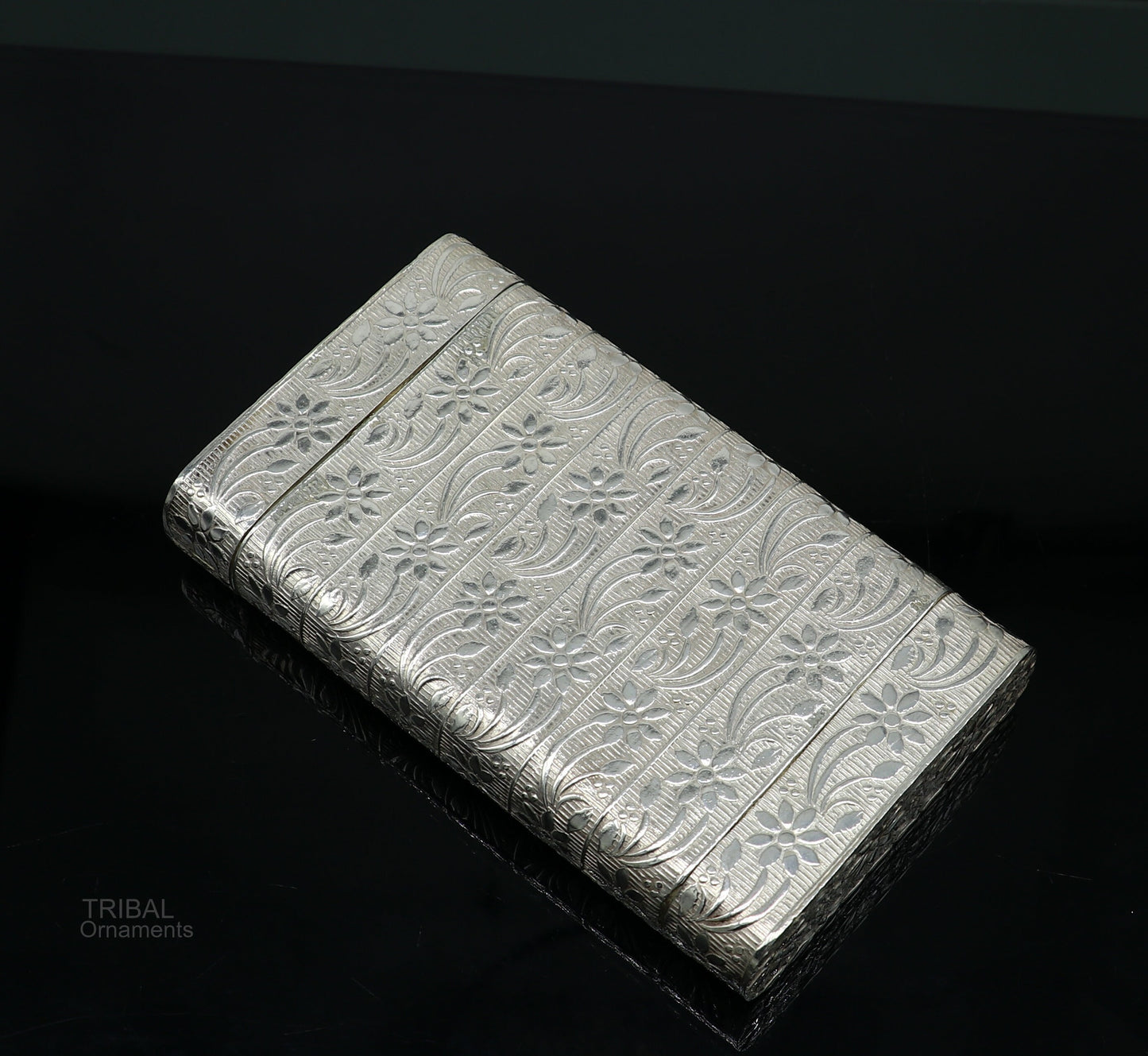 cigarette or tobacco box 925 solid silver vintage floral design stylish trinket box, best royal luxury gift to anyone special stb325 - TRIBAL ORNAMENTS