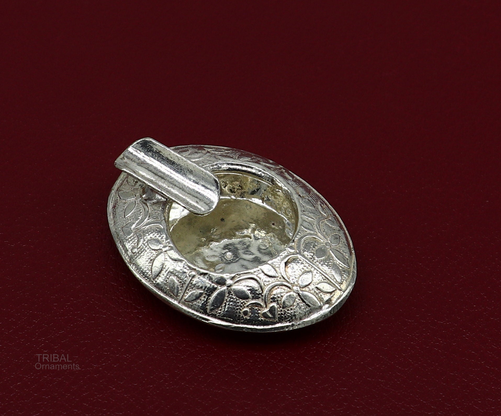 Vintage unique style design 925 sterling silver handmade flower art small ashtray for cigarette royal unique luxury gift stb328 - TRIBAL ORNAMENTS