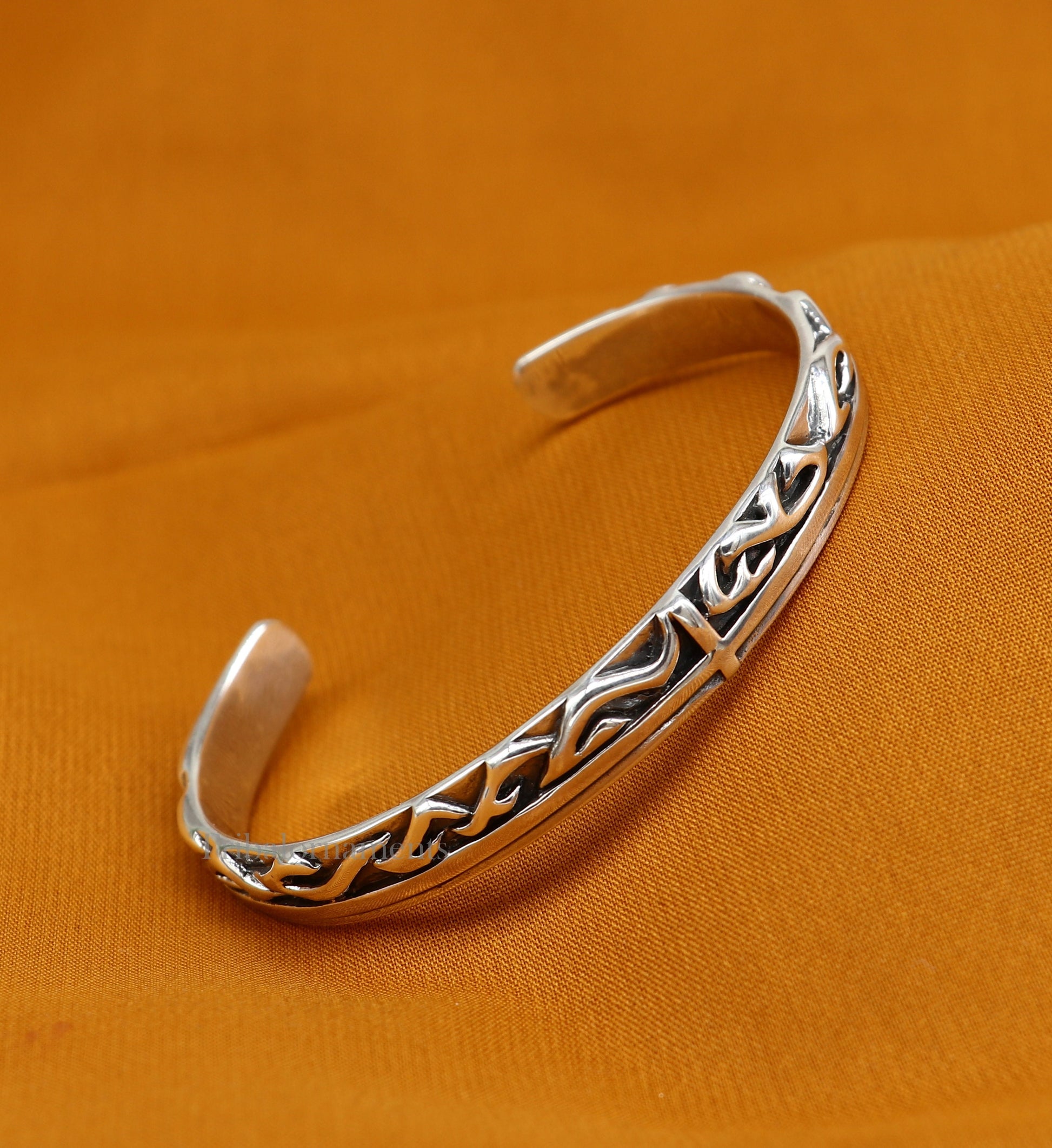 Vintage antique style 925 sterling silver handmade adjustable cuff bangle bracelet unsex gifting jewelry, solid cuff bracelet nsk372 - TRIBAL ORNAMENTS