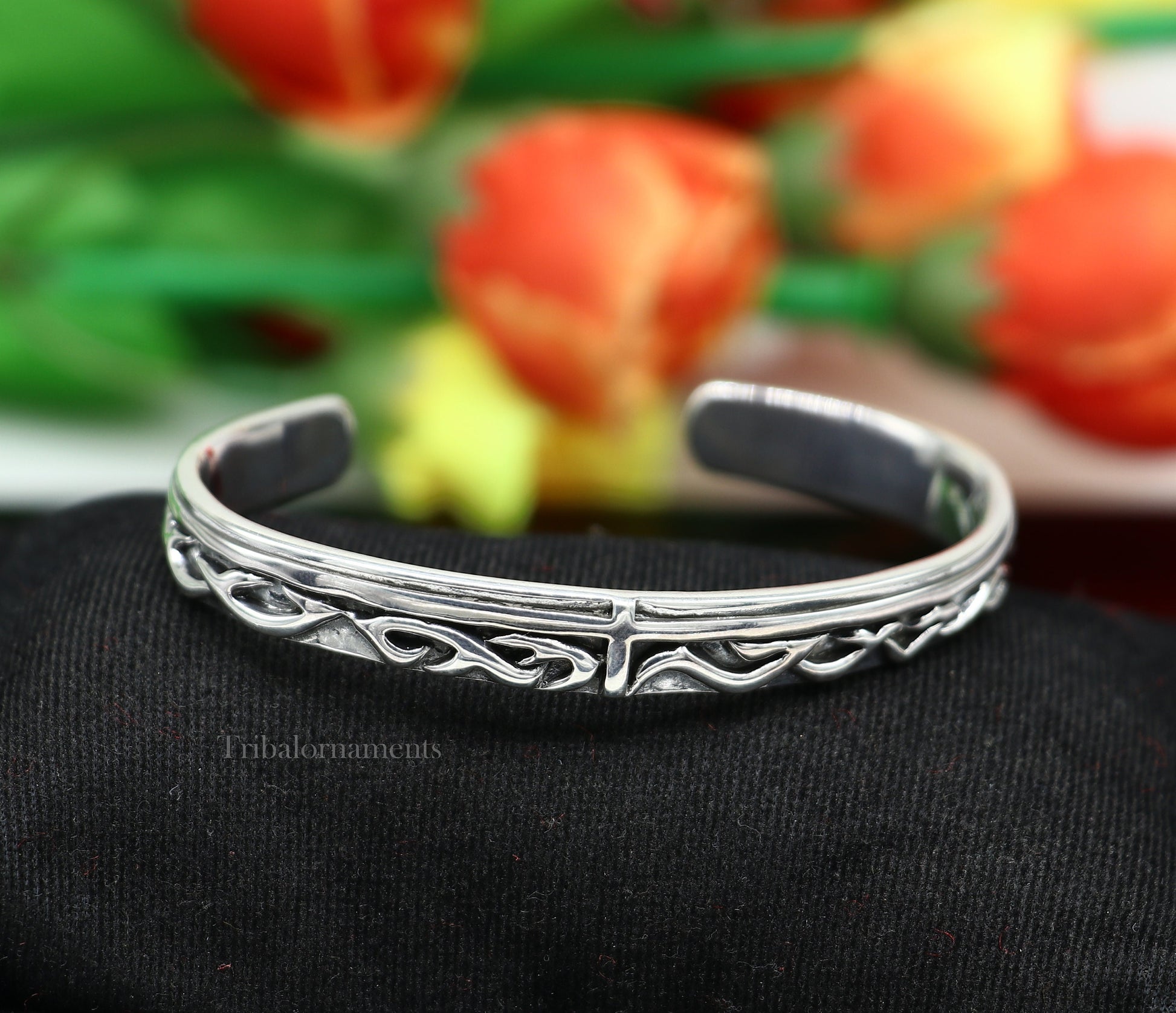 Vintage antique style 925 sterling silver handmade adjustable cuff bangle bracelet unsex gifting jewelry, solid cuff bracelet nsk372 - TRIBAL ORNAMENTS