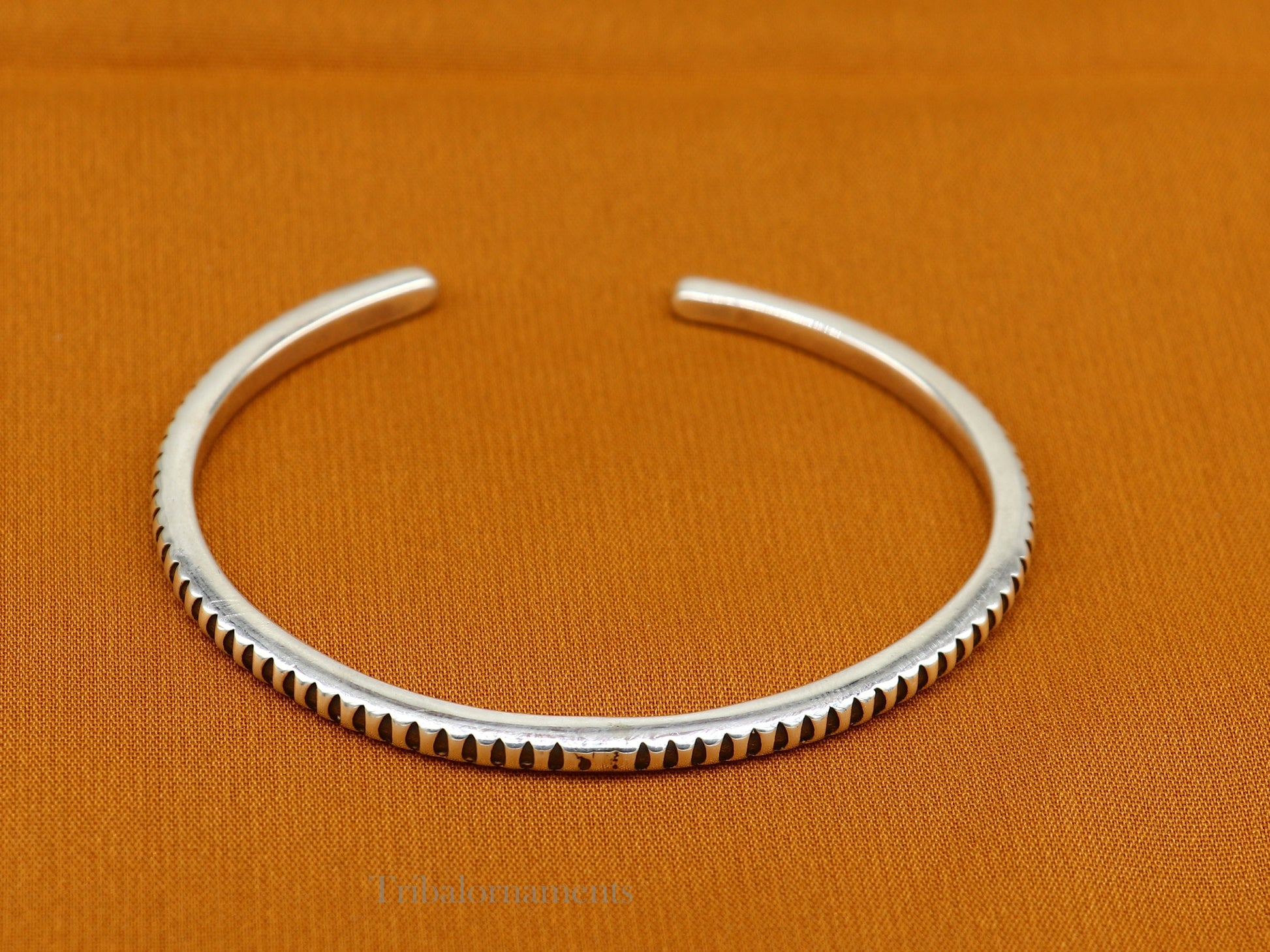 solid 925 sterling silver handmade adjustable cuff bangle bracelet unsex gifting jewelry, best gift cuff bracelet from india nsk375 - TRIBAL ORNAMENTS