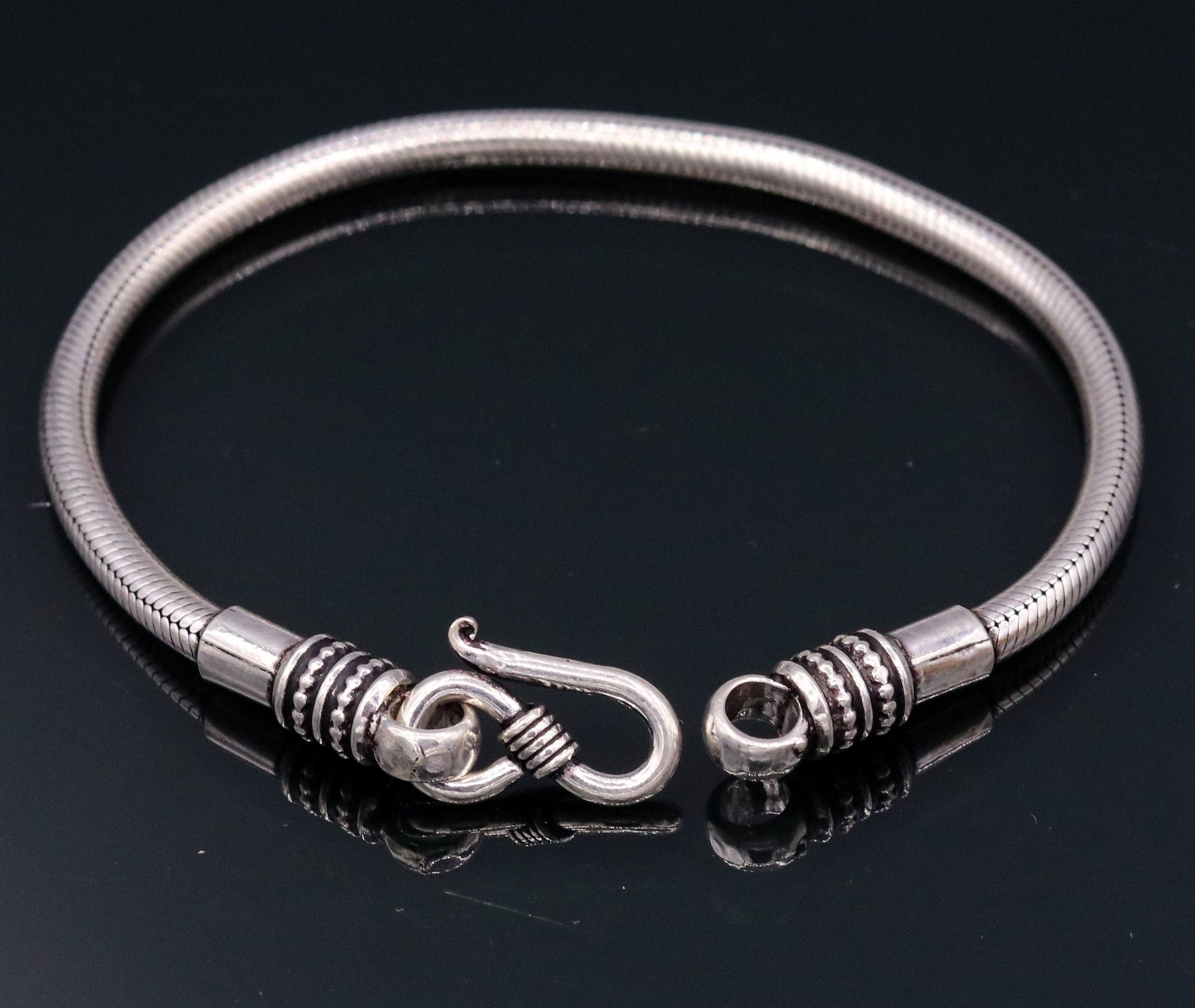 4MM Solid 925 sterling silver handmade amazing snake chain flexible unisex bracelet jewelry elegant custom wrist belt bracelet india sbr231 - TRIBAL ORNAMENTS