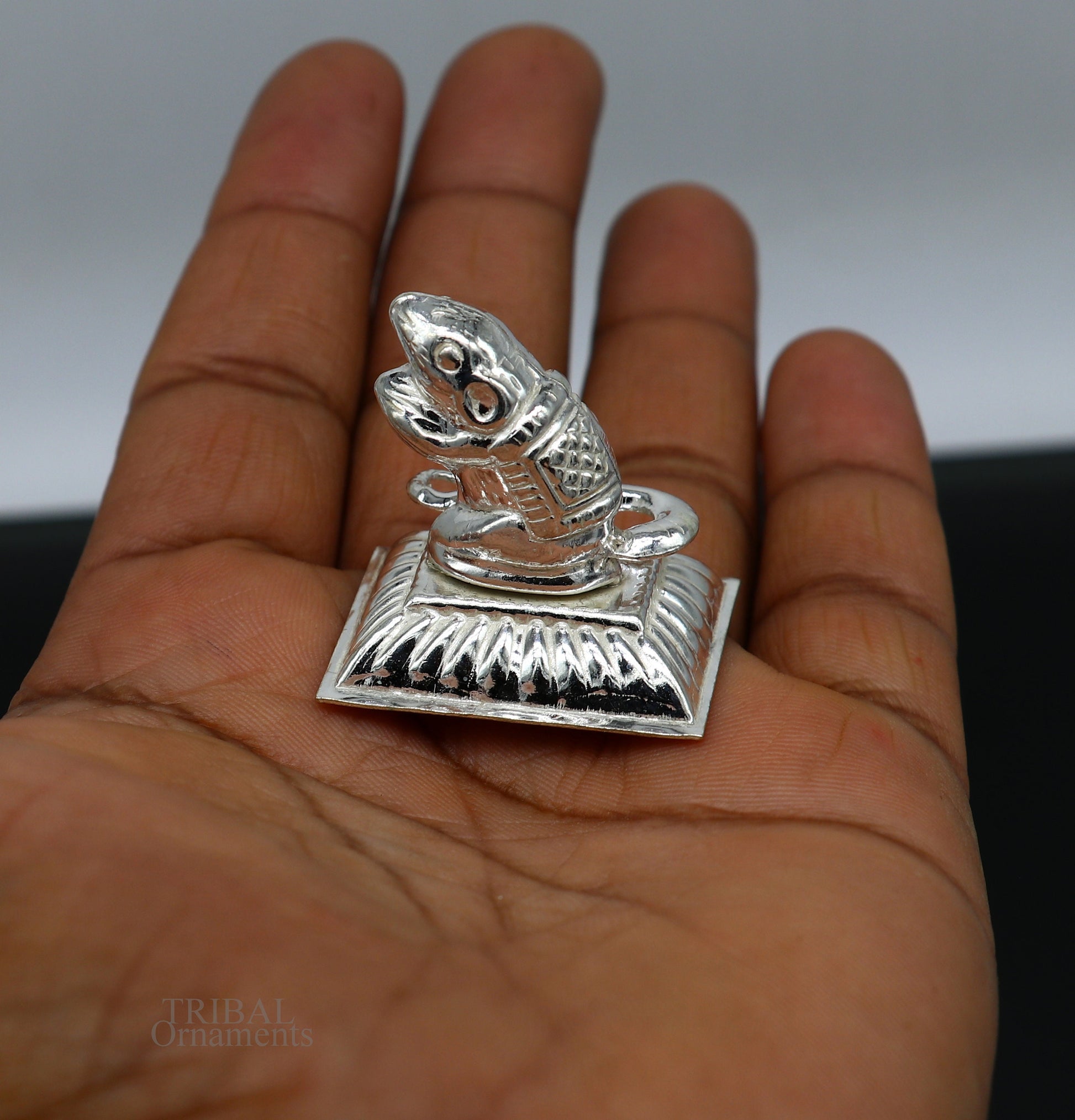 Lord Ganesha Vahan Mushak  maharaj sterling silver handmade small article for puja, best gift for lord ganesha, divine statue su608 - TRIBAL ORNAMENTS