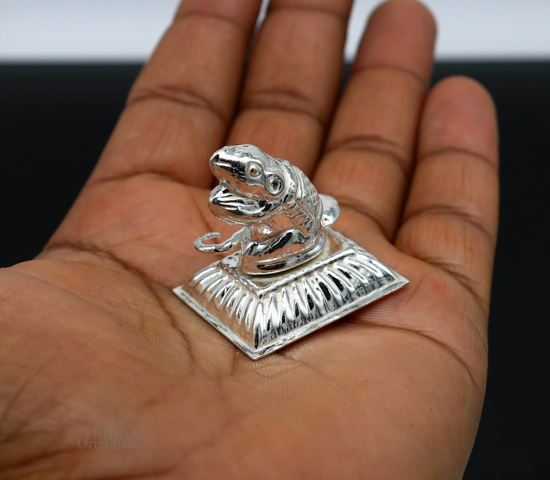 Lord Ganesha Vahan Mushak  maharaj sterling silver handmade small article for puja, best gift for lord ganesha, divine statue su608 - TRIBAL ORNAMENTS