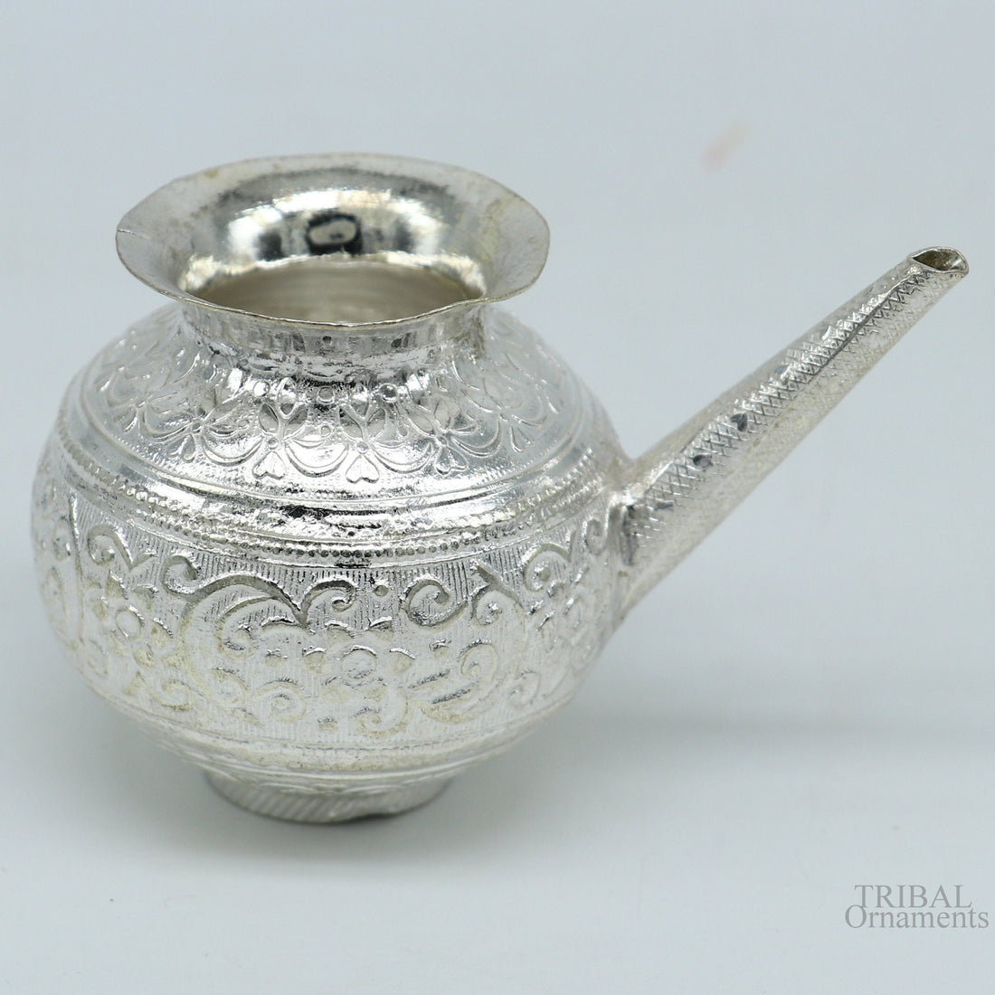 Solid sterling silver handmade SHiva Kalash jalabhishek pot unique silver puja article, water or milk shiva Abhishek kalash pot su610 - TRIBAL ORNAMENTS