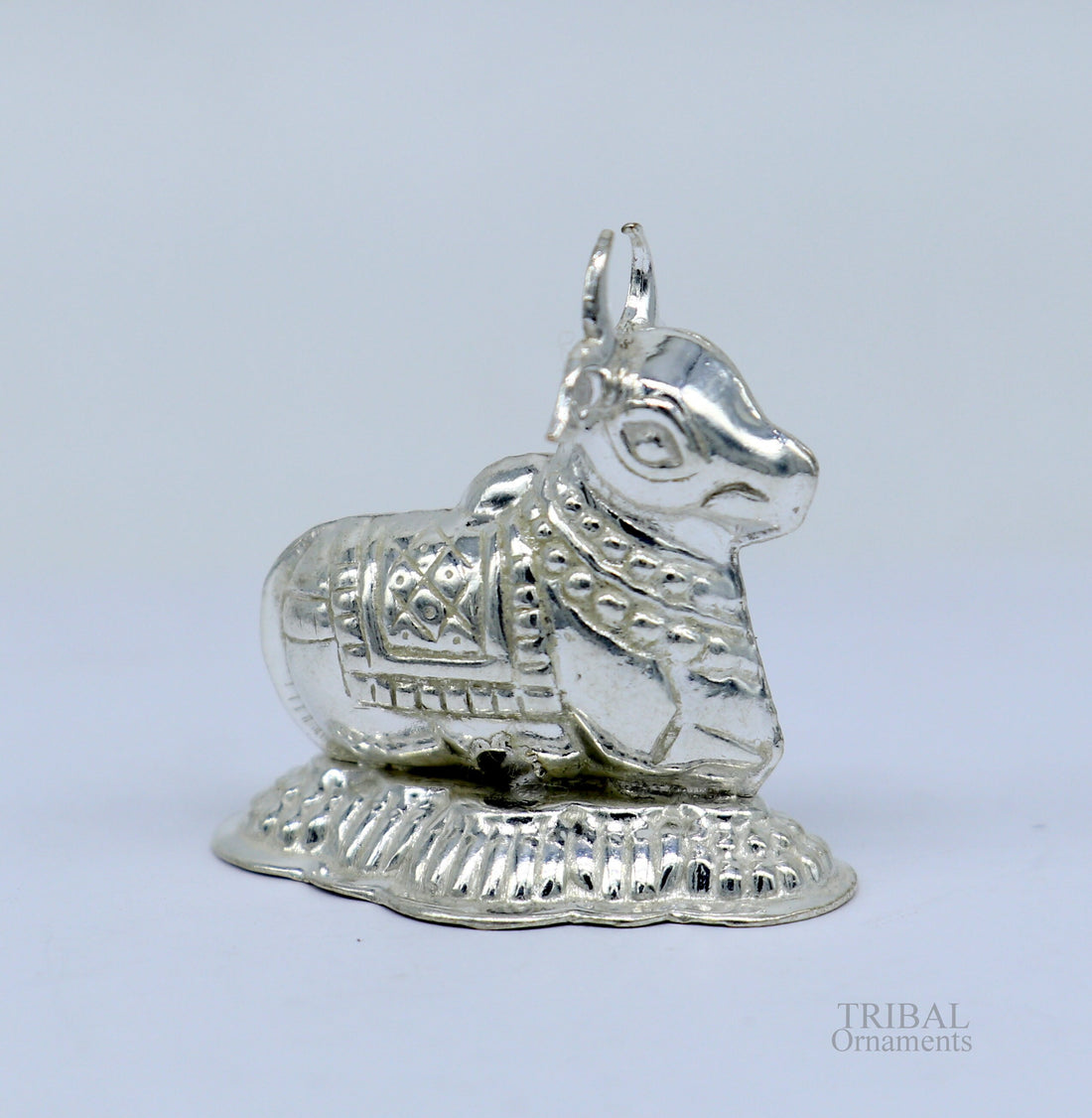 Lord Shiva Vahan Nandi Maharaj sterling silver handmade small article for puja, best gift for lord Shiva, divine statue su613 - TRIBAL ORNAMENTS