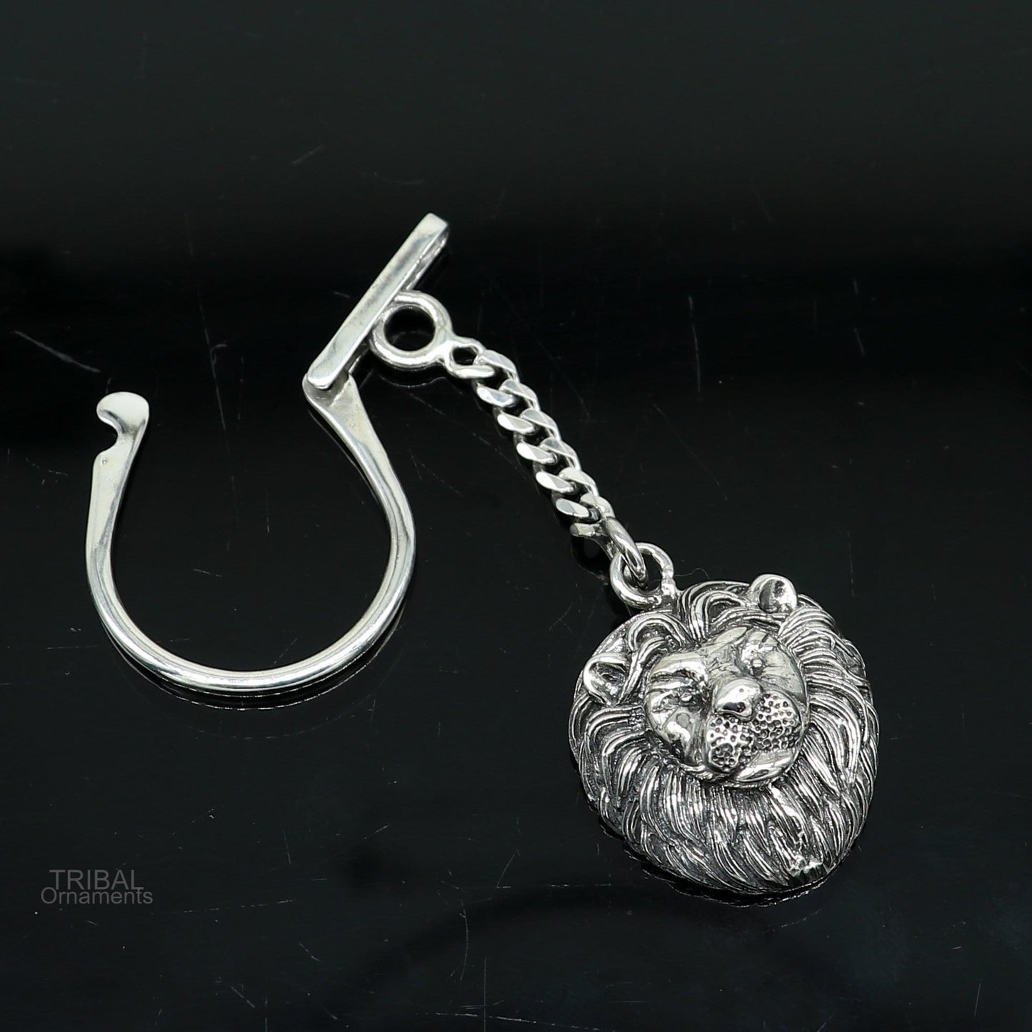Vintage design handmade 925 sterling silver key chain, silver lion key chain, best gifting charming key chain jewelry KCH01 - TRIBAL ORNAMENTS