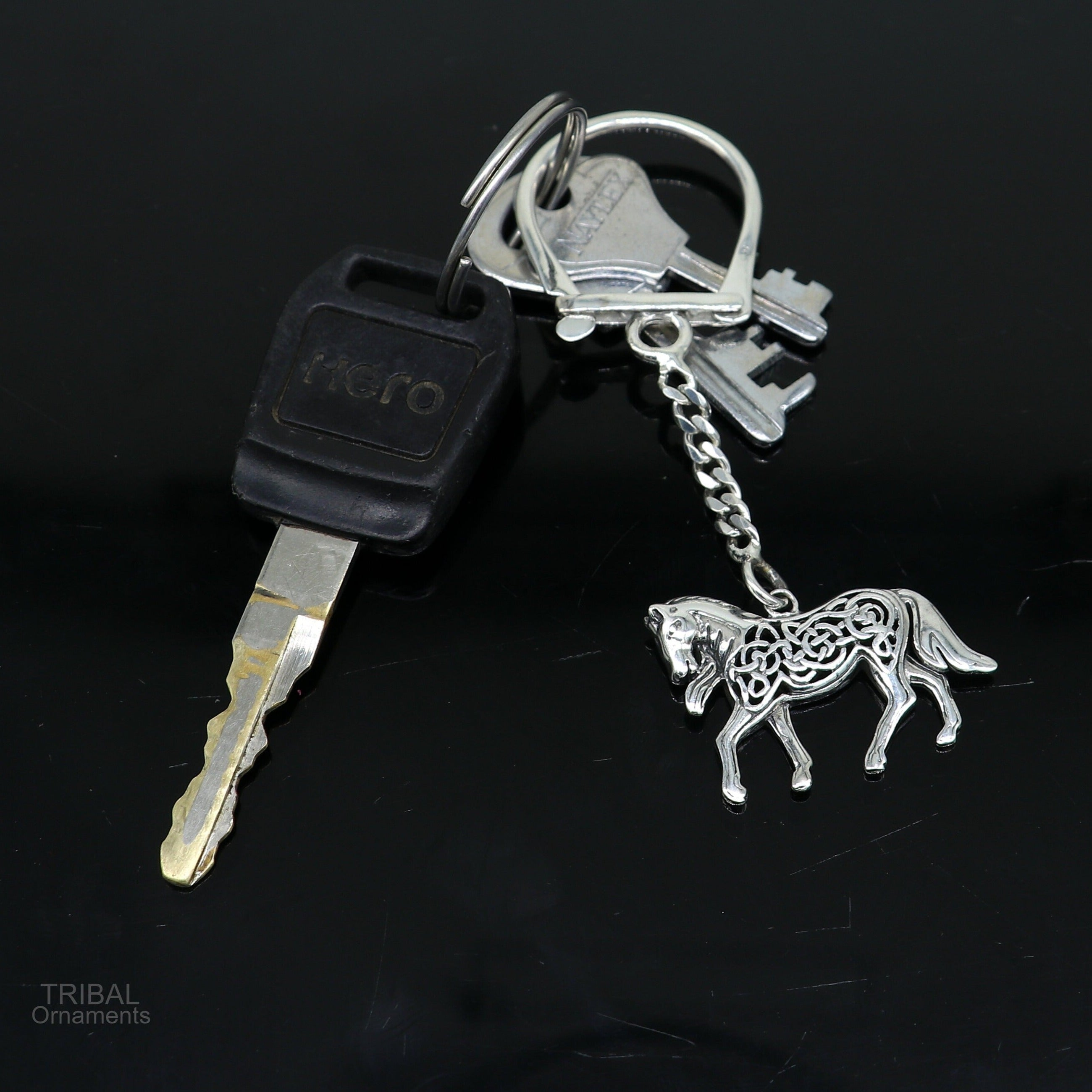 925 Sterling Silver top Certified Handmade Gift Keychain