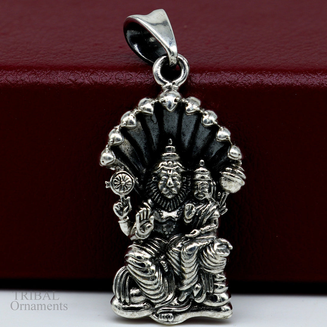 925 sterling silver handmade Vishnu with Laxmi (narsimha)pendant, amazing stylish unisex pendant personalized jewelry ssp445 - TRIBAL ORNAMENTS