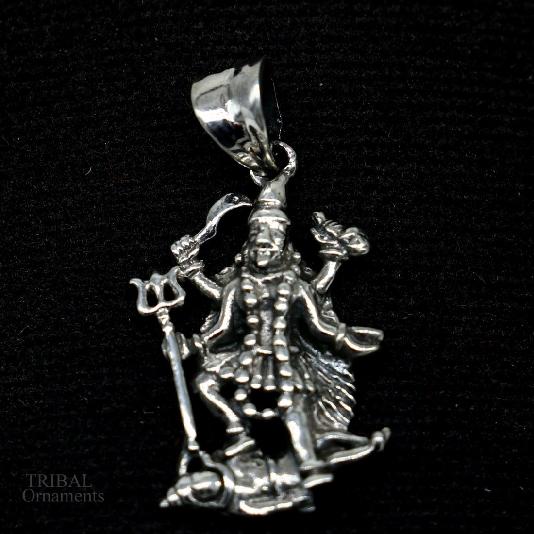 925 sterling silver blessing Goddess Kalika maa/ Kali ma pendant, amazing tantri pendant personalized jewelry tribal jewelry nsp448 - TRIBAL ORNAMENTS