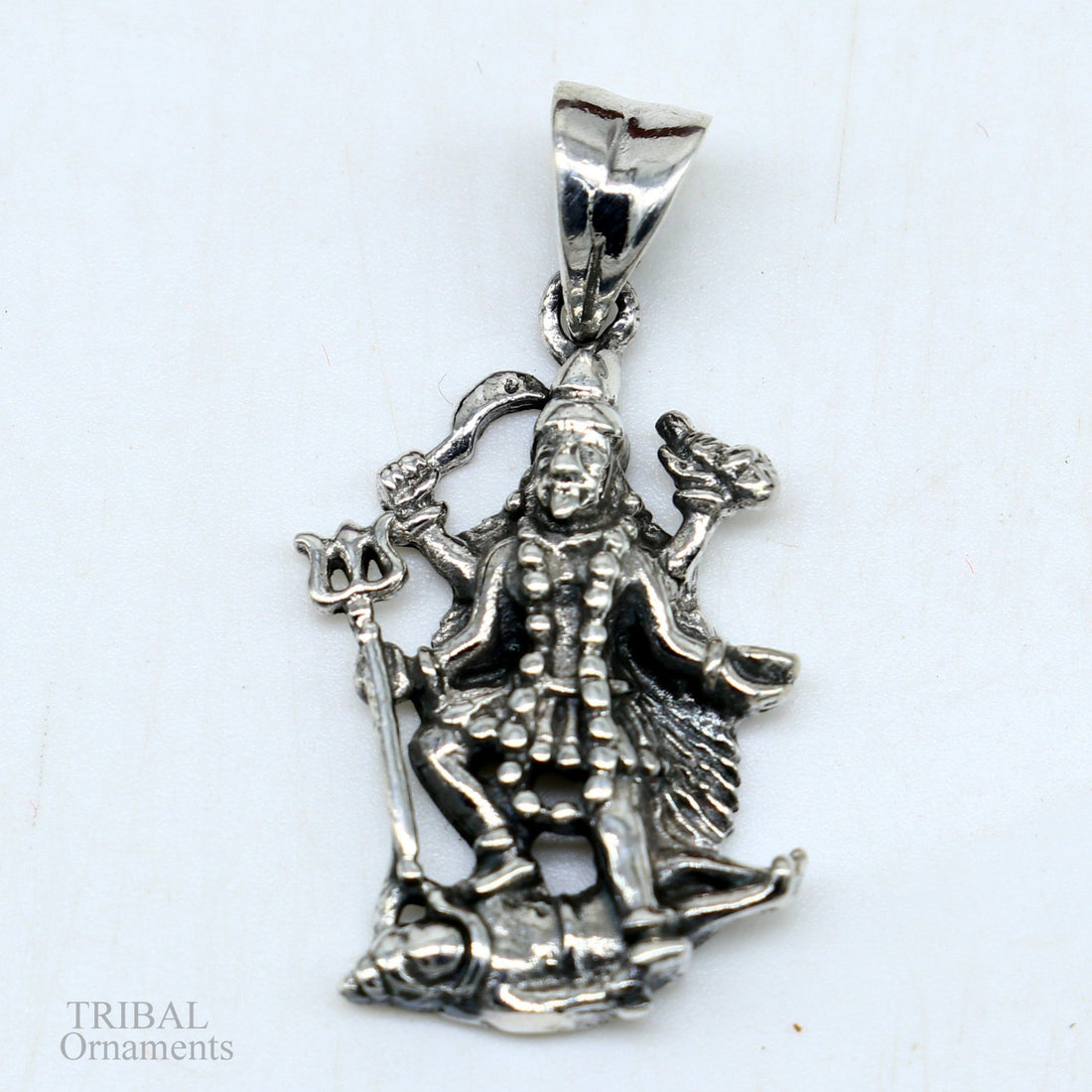 925 sterling silver blessing Goddess Kalika maa/ Kali ma pendant, amazing tantri pendant personalized jewelry tribal jewelry nsp448 - TRIBAL ORNAMENTS