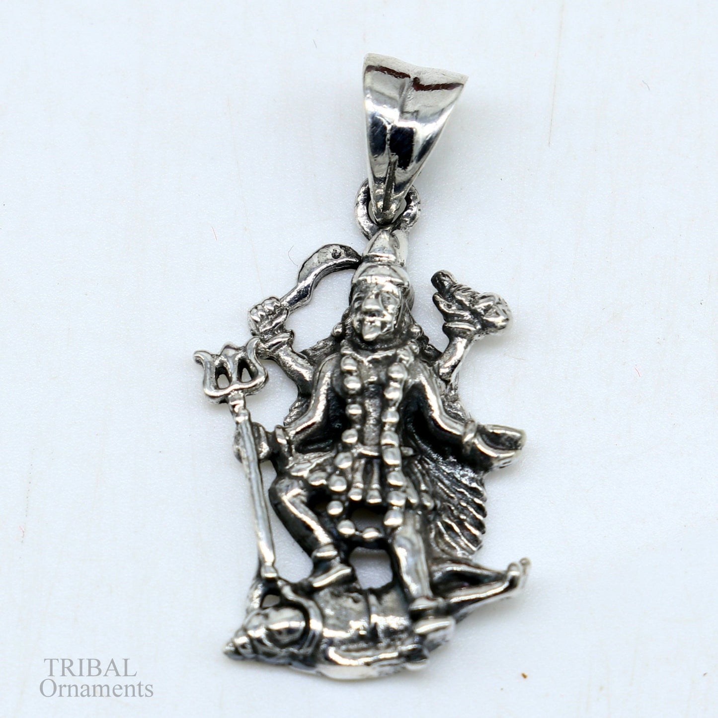 925 sterling silver blessing Goddess Kalika maa/ Kali ma pendant, amazing tantri pendant personalized jewelry tribal jewelry nsp448 - TRIBAL ORNAMENTS