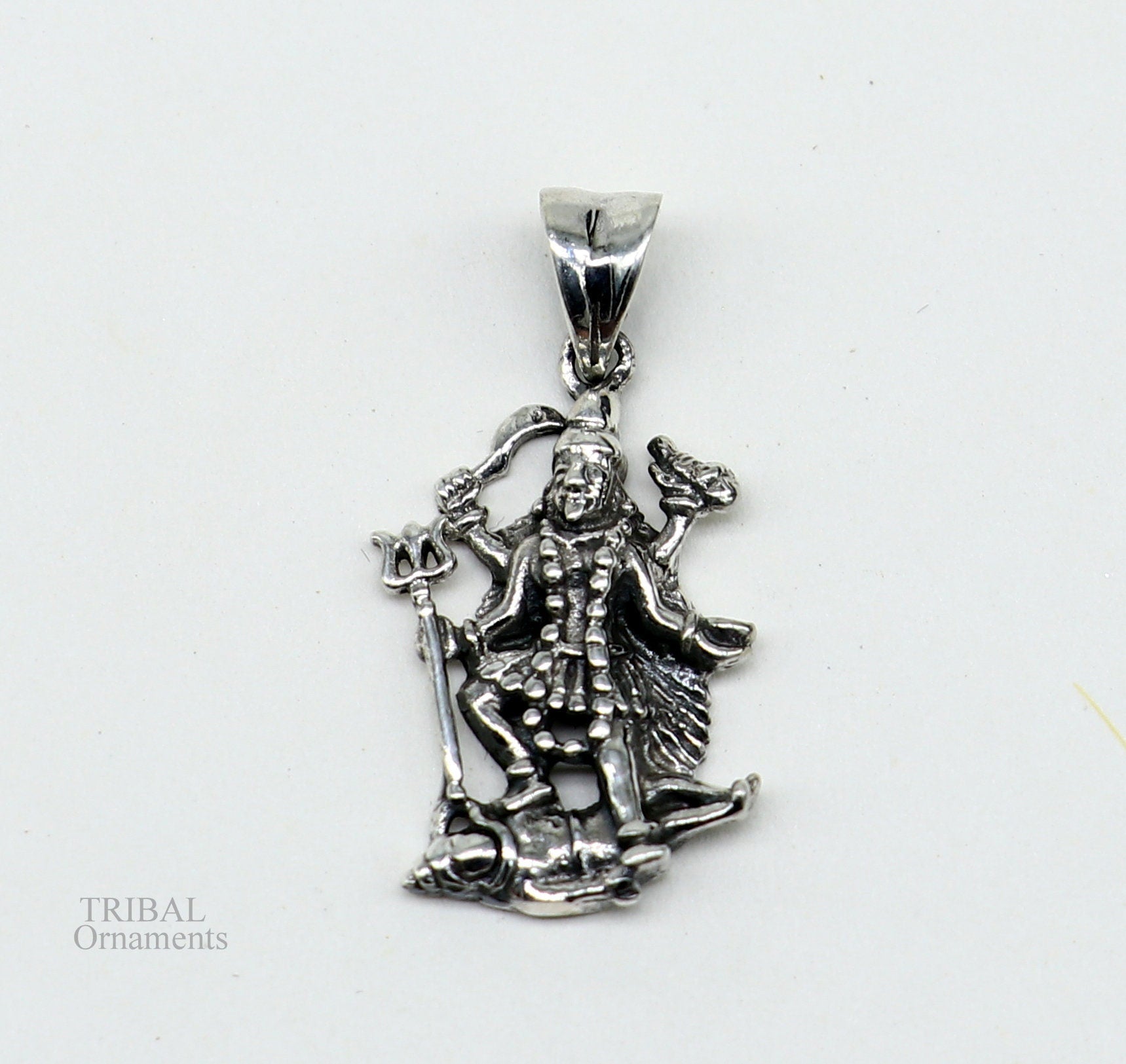 925 sterling silver blessing Goddess Kalika maa/ Kali ma pendant, amazing tantri pendant personalized jewelry tribal jewelry nsp448 - TRIBAL ORNAMENTS