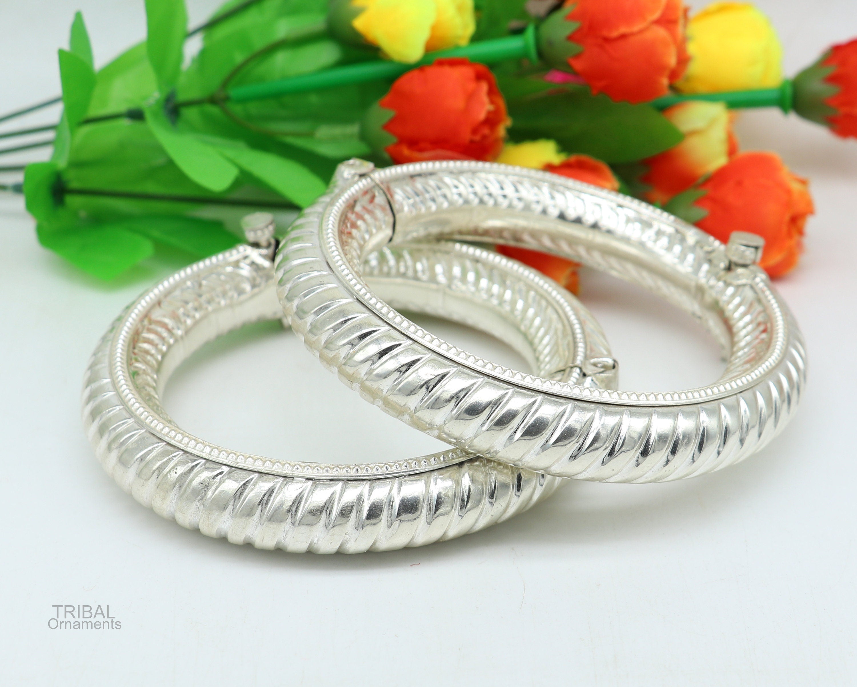 Buy Rajasthan Old Silver Bracelet & Armlet, Rajasthan Gajre Bracelet,  India, Ethnic and Tribal Jewellery, Rajasthan Silver Online in India - Etsy