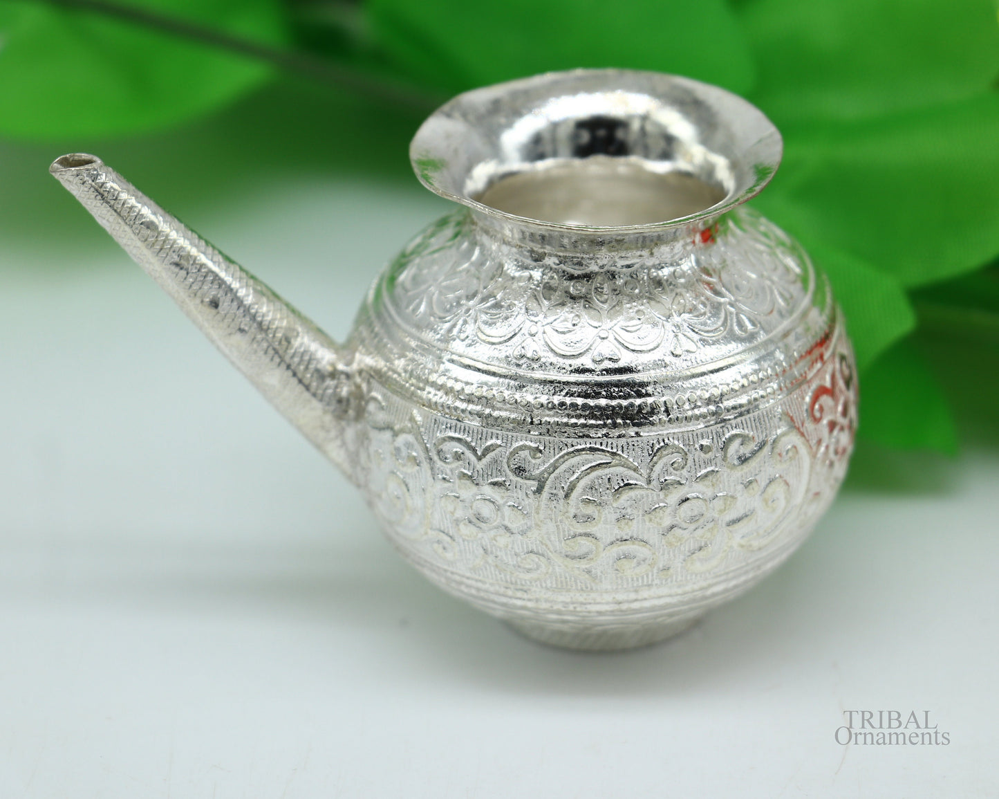 Solid sterling silver handmade SHiva Kalash jalabhishek pot unique silver puja article, water or milk shiva Abhishek kalash pot su610 - TRIBAL ORNAMENTS