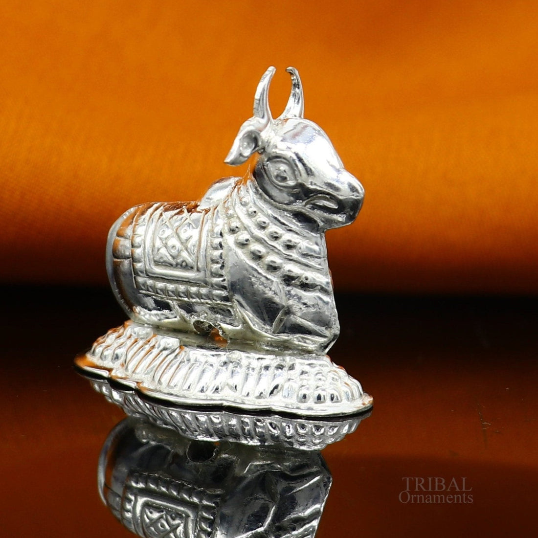 Lord Shiva Vahan Nandi Maharaj sterling silver handmade small article for puja, best gift for lord Shiva, divine statue su613 - TRIBAL ORNAMENTS