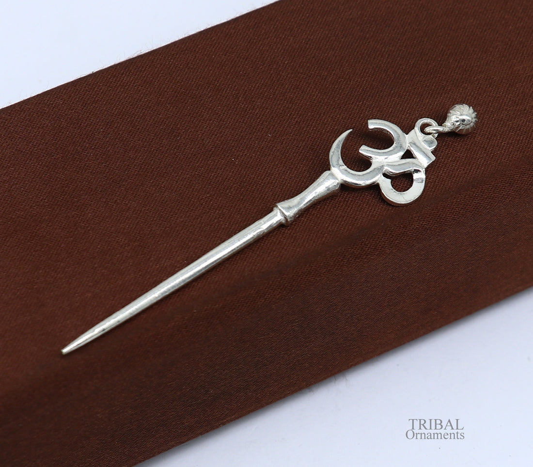 3" inches long handmade solid sterling silver kum kum sticks, eyeliner stick, kajal sticks, surma stick, brides vintage style gift su622 - TRIBAL ORNAMENTS