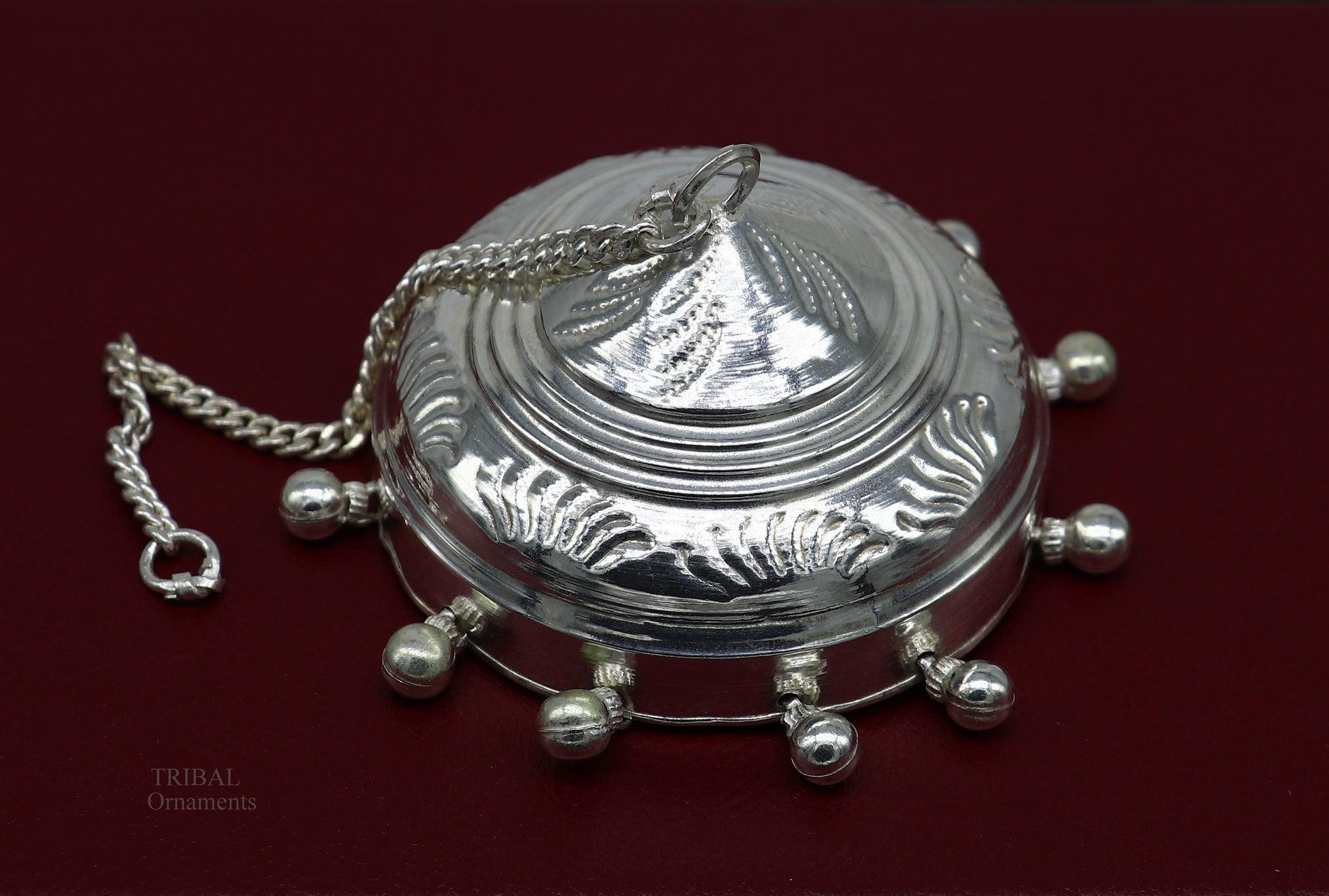 Solid Silver idol's chattar or chhatra, silver umbrella god temple art, hand craved Solid silver temple article, temple utensils su630 - TRIBAL ORNAMENTS