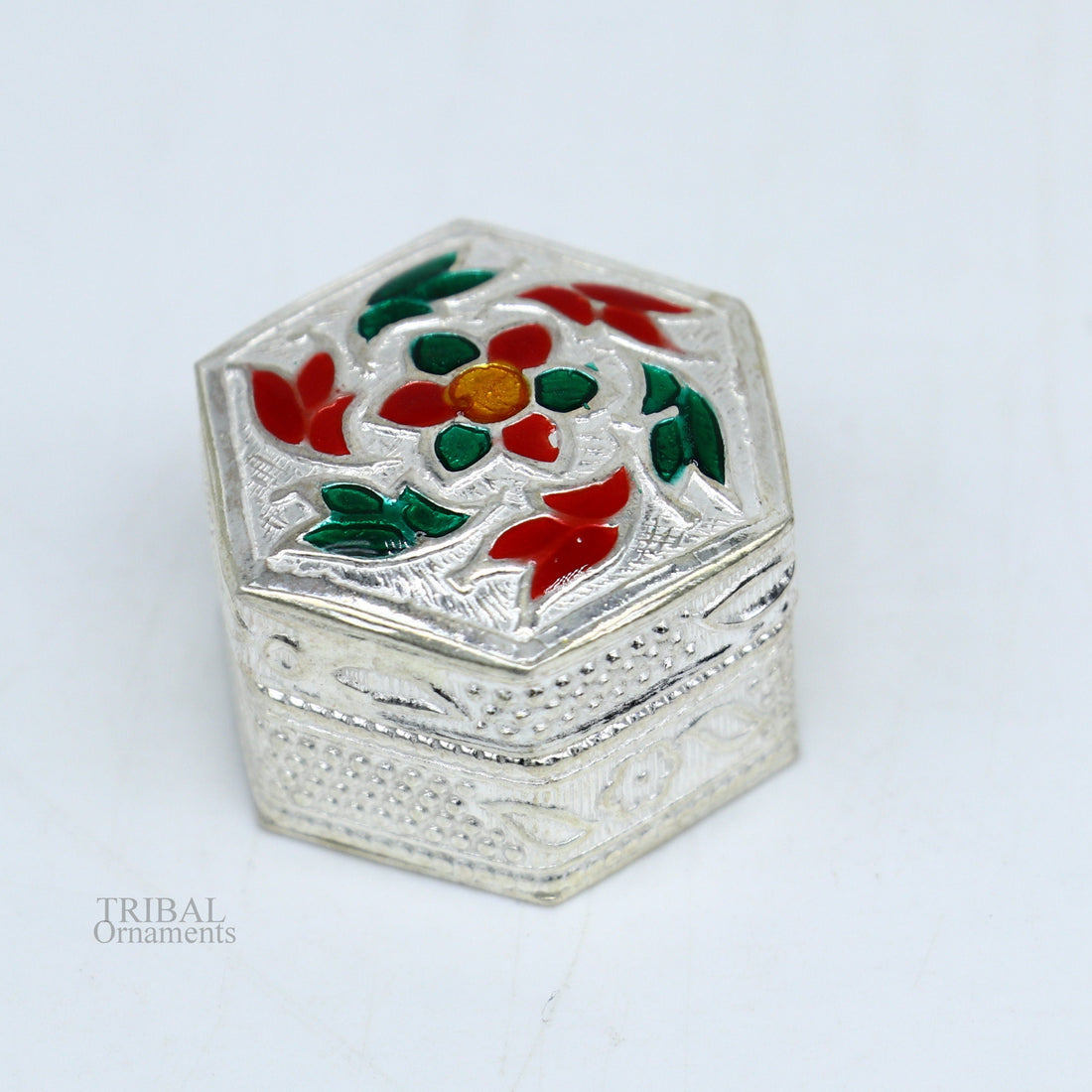 925 sterling silver vintage design brides gift kajal box, trinket box, sindur box, eyeliner box, silver utensils, best bridal gift stb344 - TRIBAL ORNAMENTS