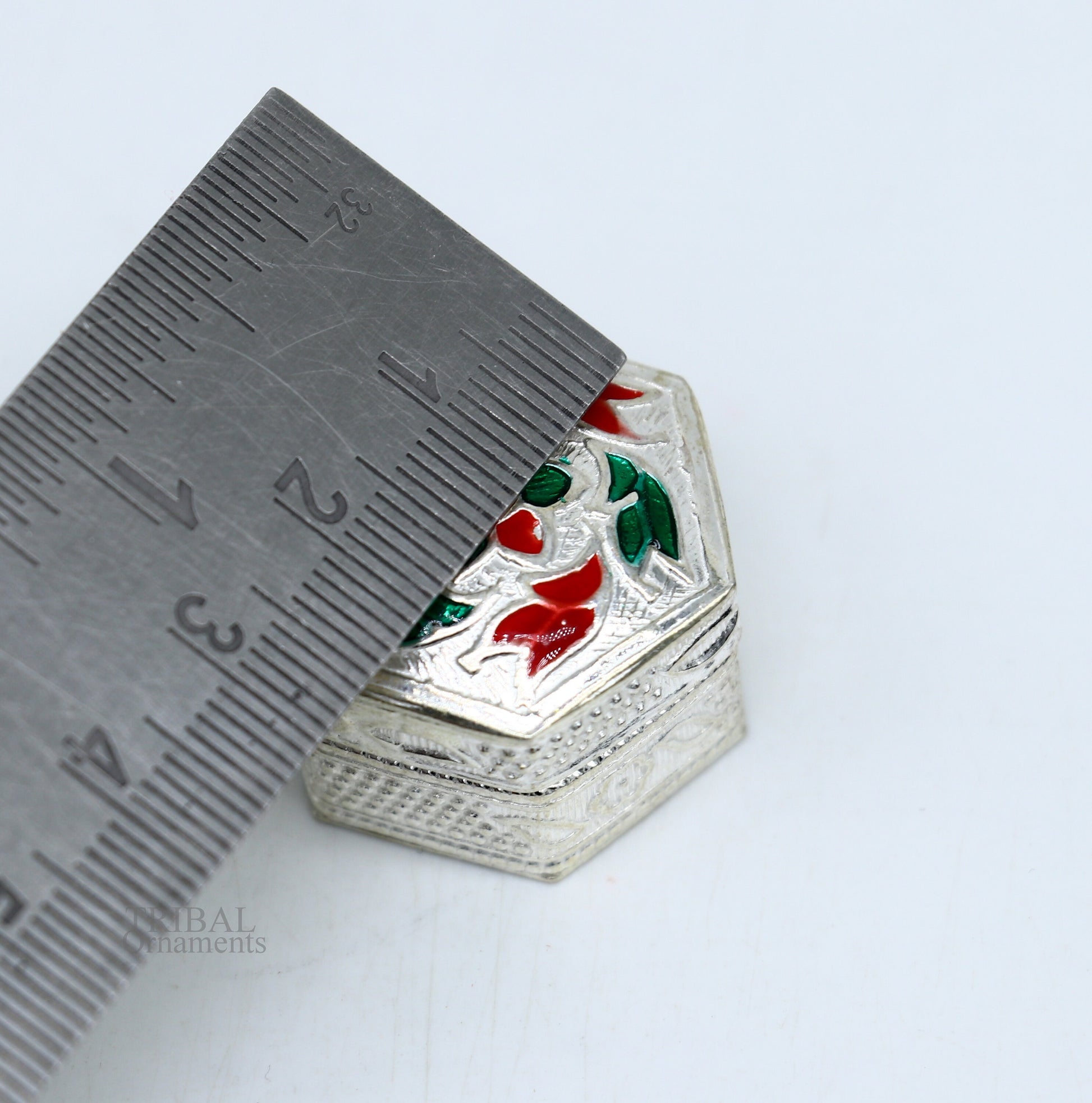 925 sterling silver vintage design brides gift kajal box, trinket box, sindur box, eyeliner box, silver utensils, best bridal gift stb344 - TRIBAL ORNAMENTS