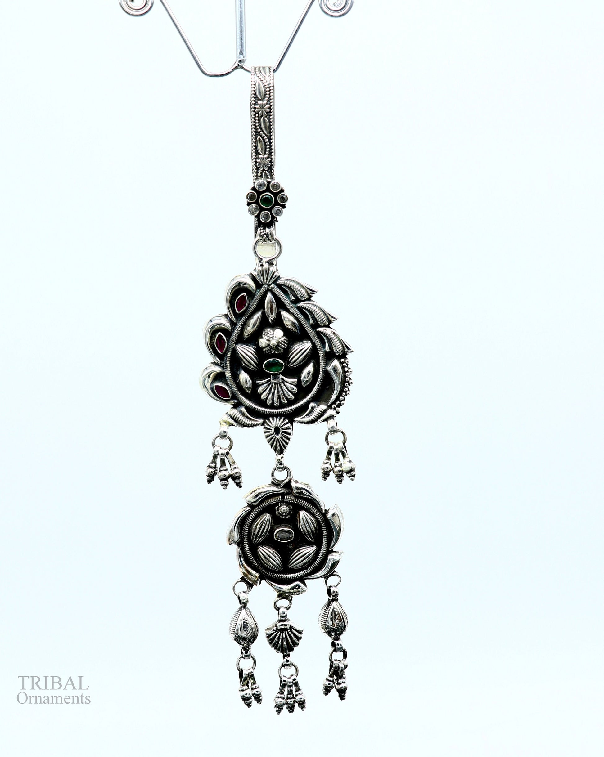 925 Sterling silver Vintage design handmade excellent silver key chain fabulous sari pin key chain tribal wedding waist jewelry skey04 - TRIBAL ORNAMENTS