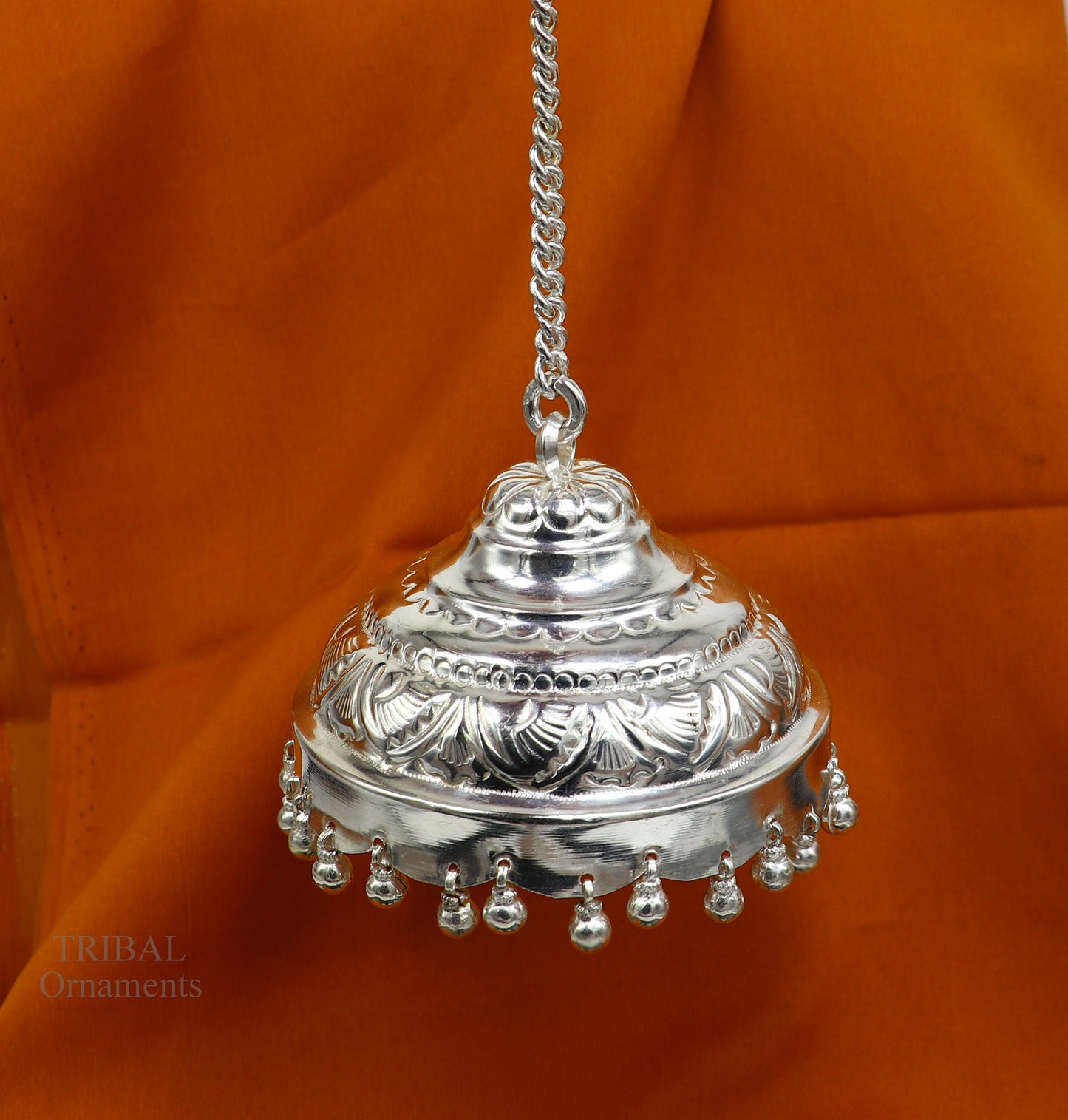 Solid Silver god chattar or chhatra, silver umbrella god temple art, hand craved sterling silver temple article, temple utensils su631 - TRIBAL ORNAMENTS