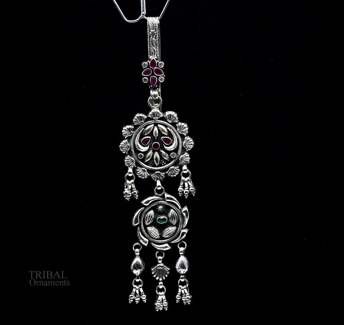 Ethnic wedding sari waist jewelry, pure 925 sterling silver vintage stylish belly dance sari chhalla keychain, waist belly jewelry skey09 - TRIBAL ORNAMENTS