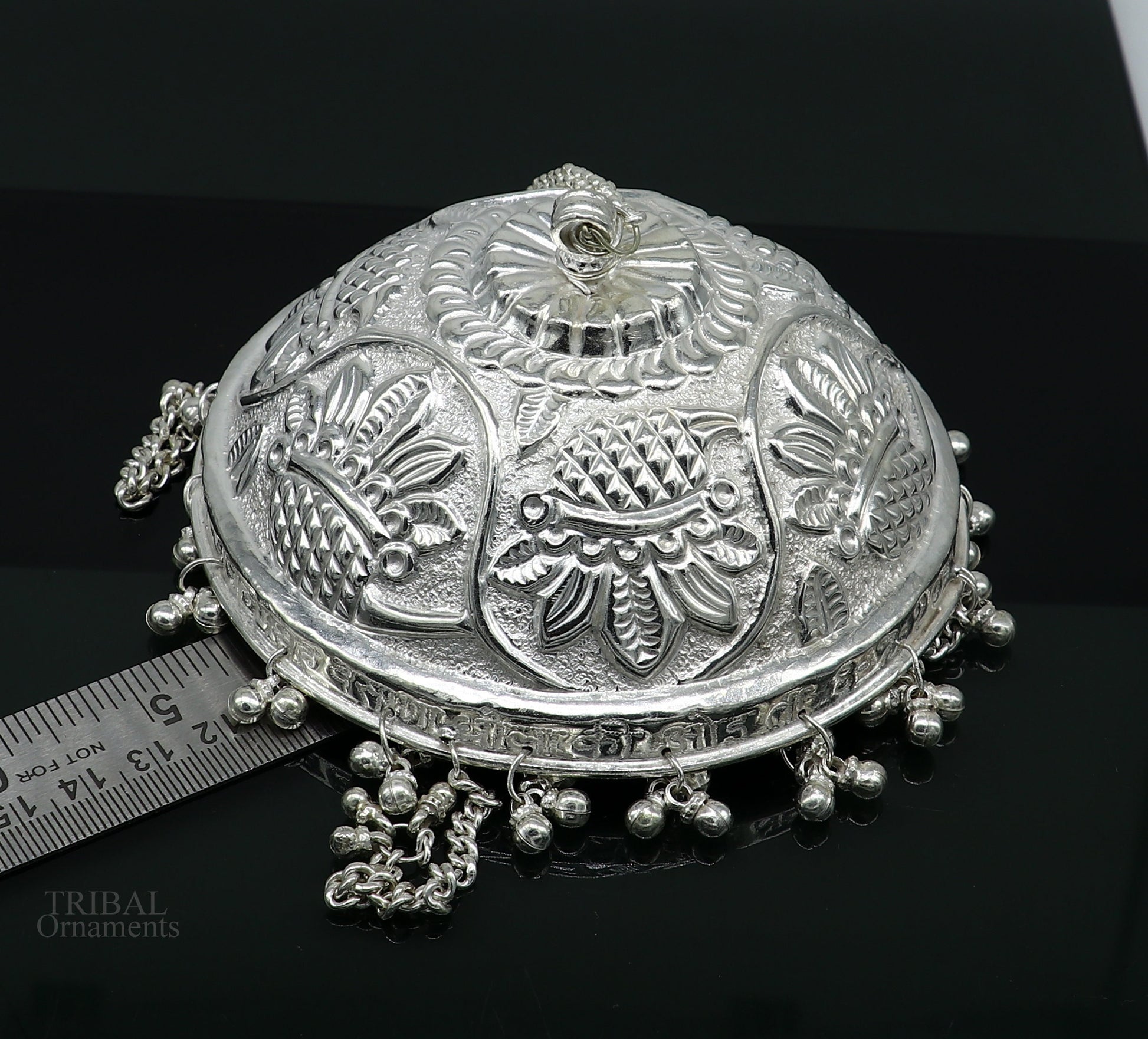 Handmade Solid Silver nakshi work chattar or chhatra, silver umbrella god temple art, sterling silver article, temple utensils su635 - TRIBAL ORNAMENTS