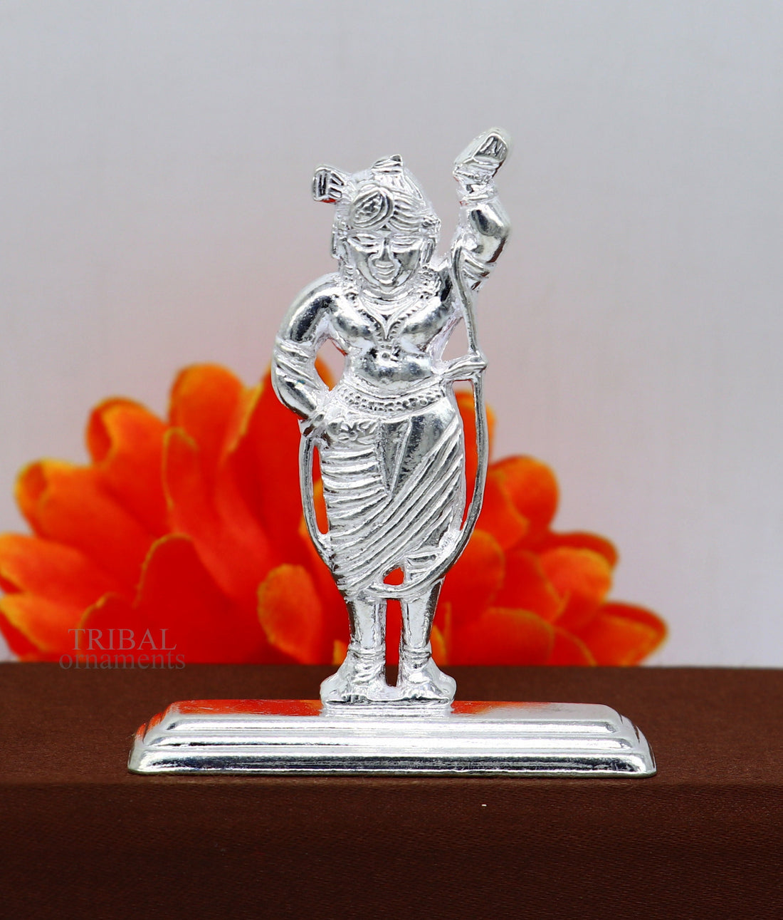 Silver lord krishna narayan avtar shri Nathji statue figurine, solid silver article, best gift for décor your car front for blessing art455 - TRIBAL ORNAMENTS