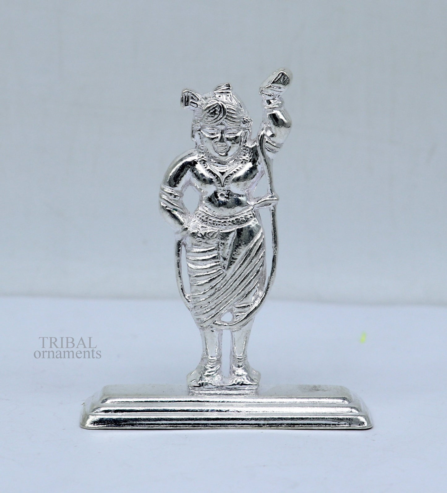 Silver lord krishna narayan avtar shri Nathji statue figurine, solid silver article, best gift for décor your car front for blessing art455 - TRIBAL ORNAMENTS