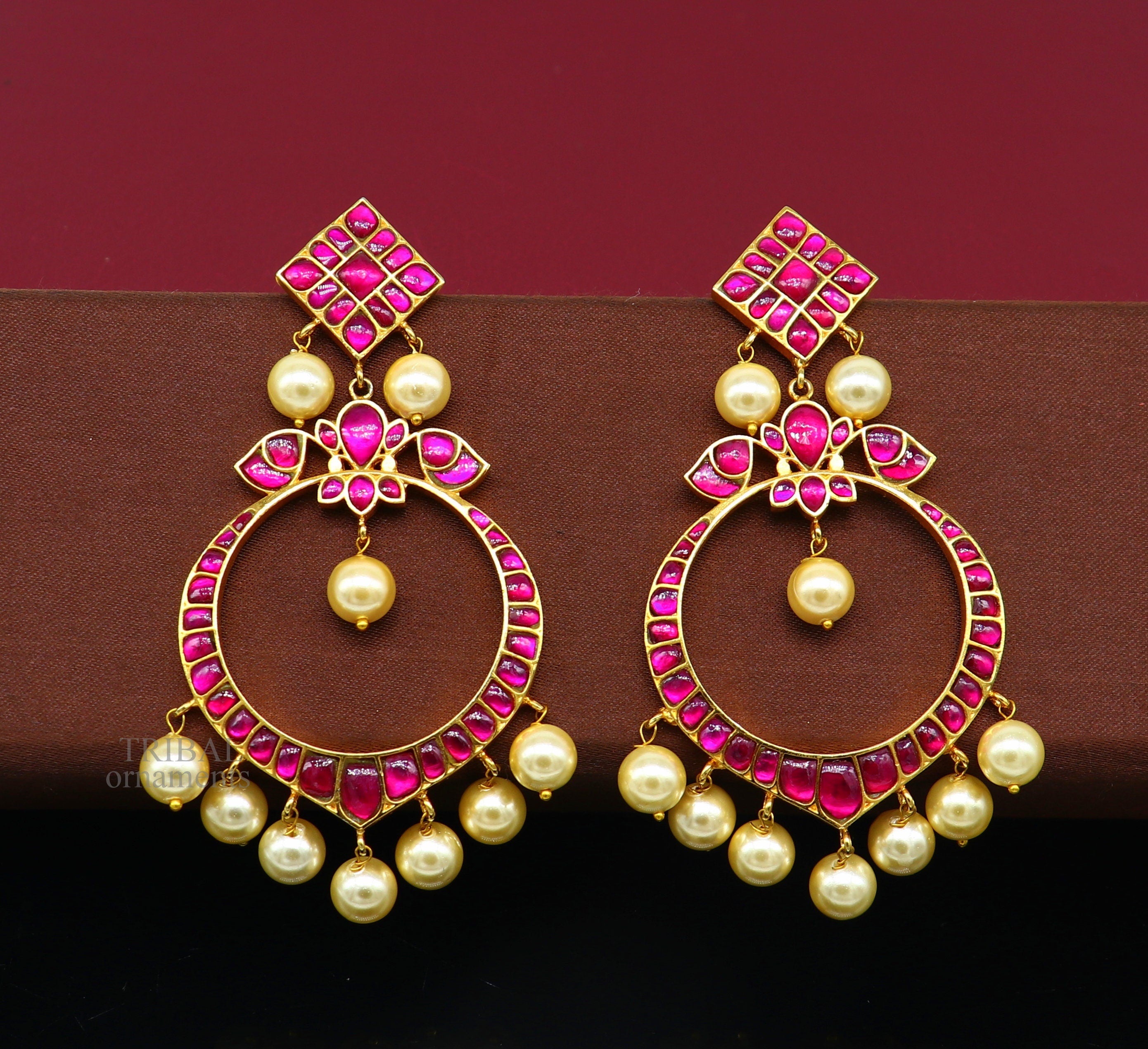 Kundan Earrings 45666 – Vijay & Sons