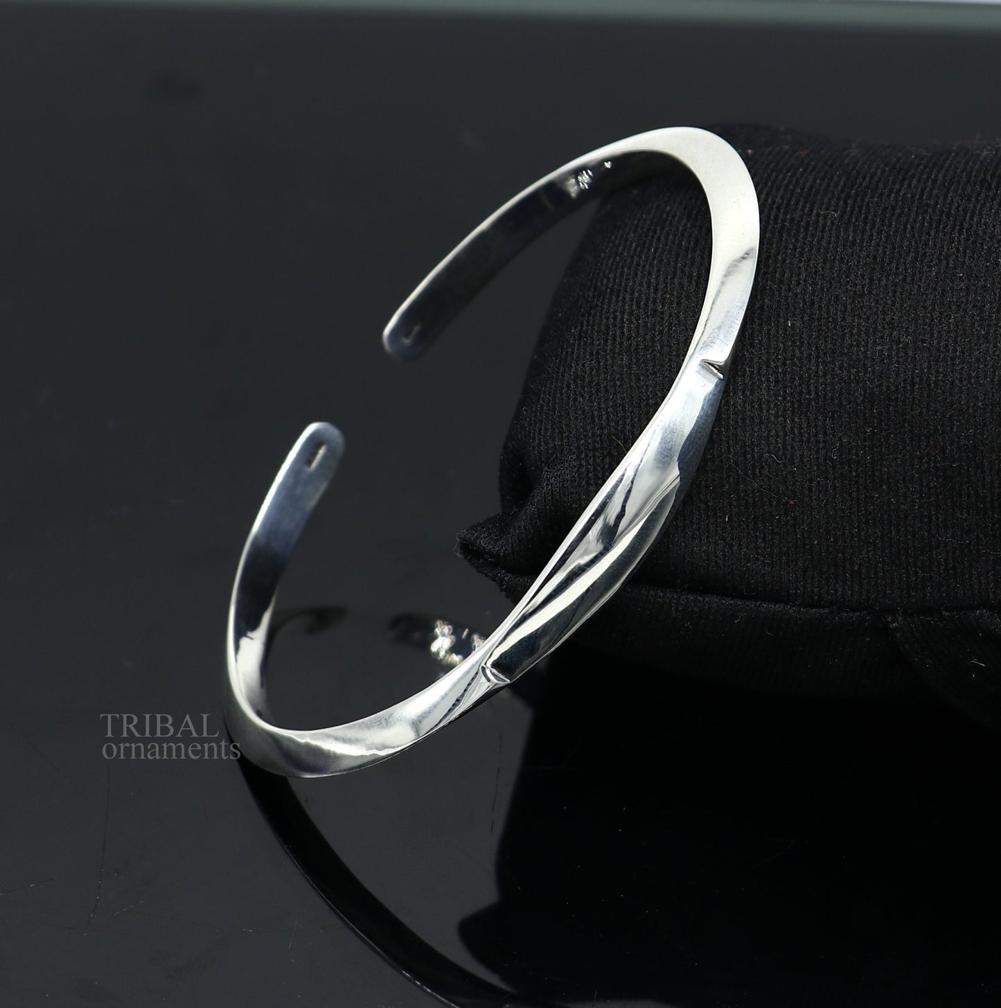 925 sterling silver plain shiny designer bangle bracelet kada, excellent personalized gifting adjustable fancy bangle men's or girls cuff88 - TRIBAL ORNAMENTS