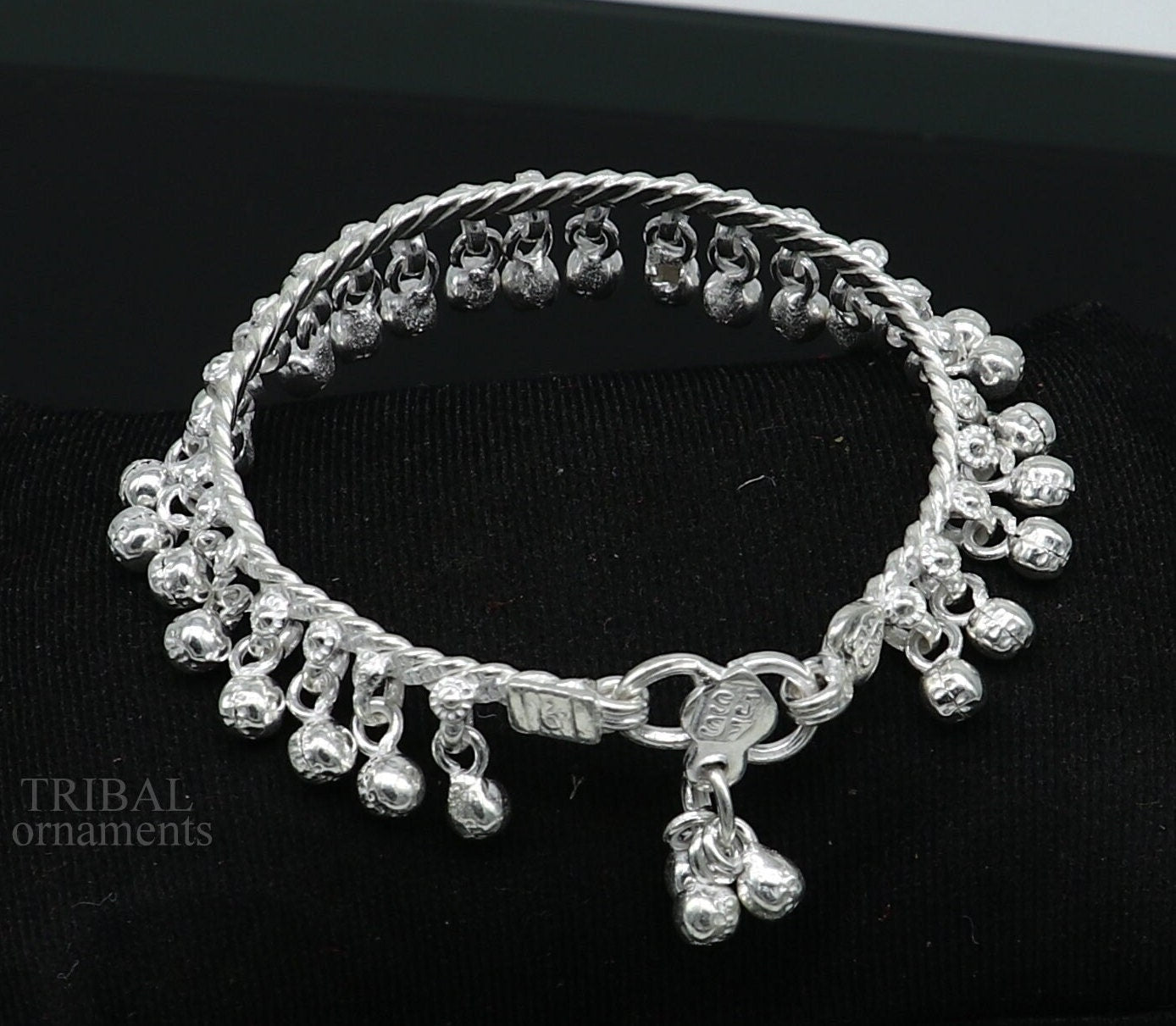 Silver payal for hot sale newborn baby girl