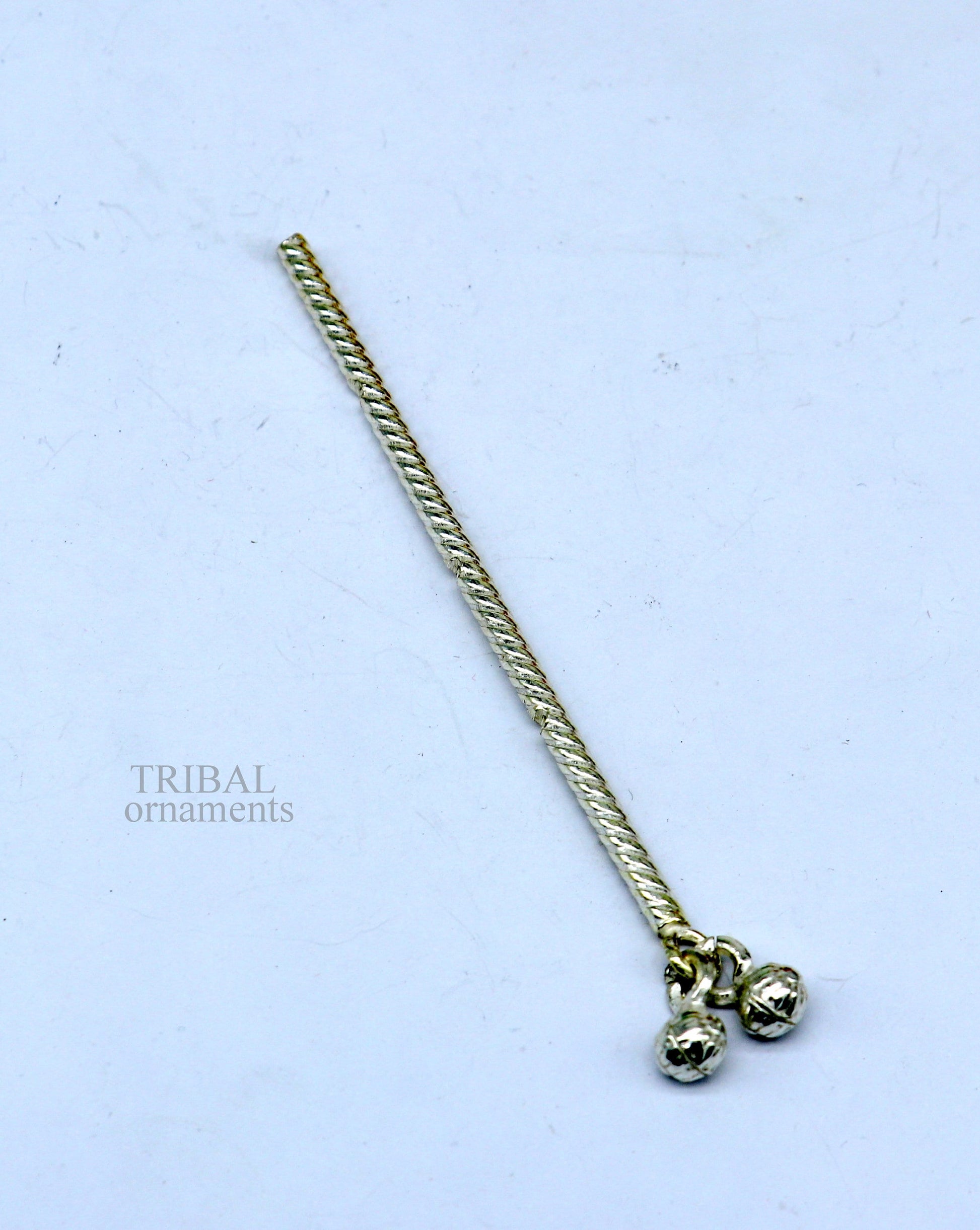 8cm Amazing design Solid sterling silver handmade idol krishna flute, silver bansuri, laddu gopala flute,little krishna flute puja art su657 - TRIBAL ORNAMENTS