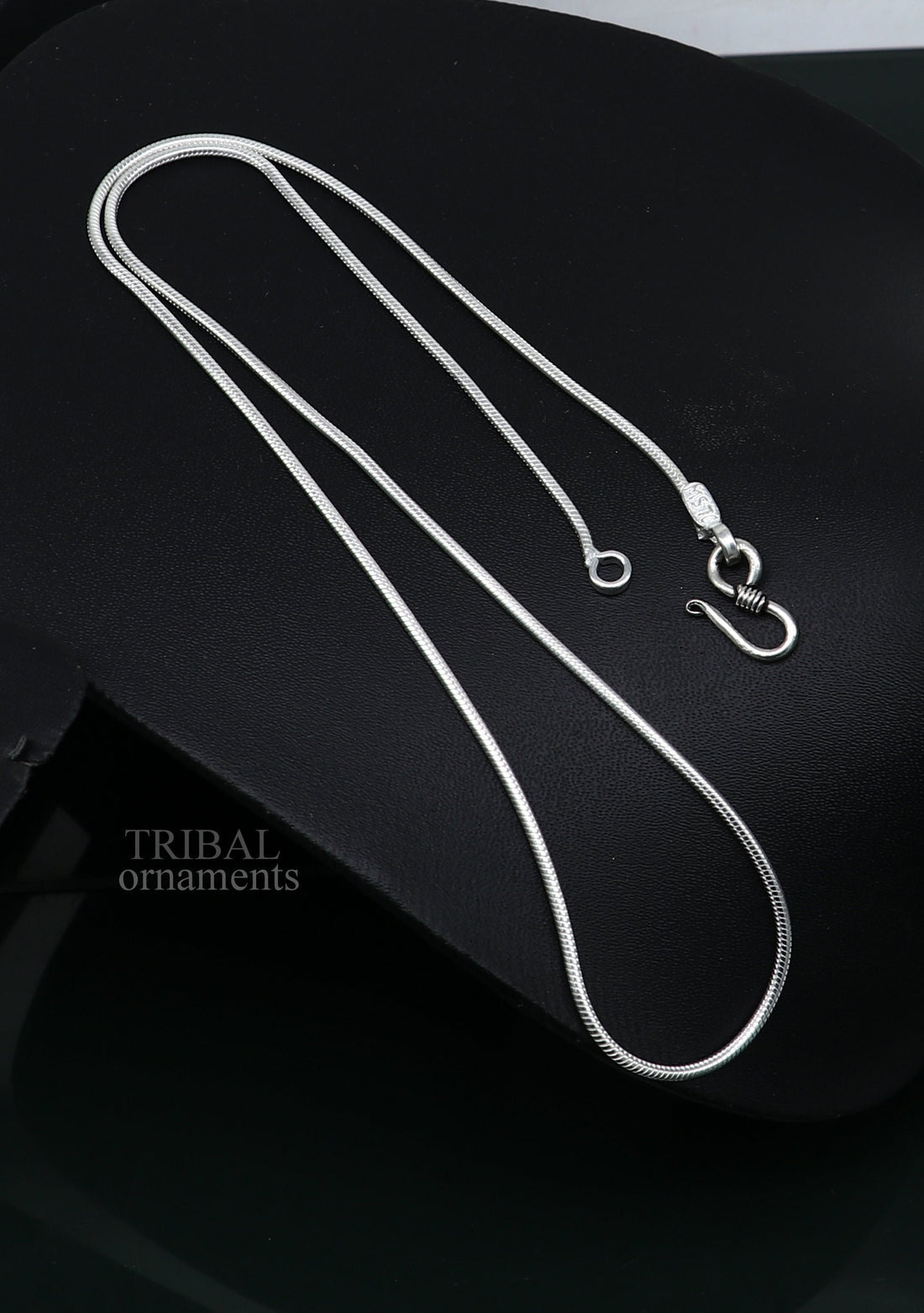 Solid sterling silver handmade snake chain pendant chain, necklace chain, oxidized silver chain trendy style jewelry ch141 - TRIBAL ORNAMENTS