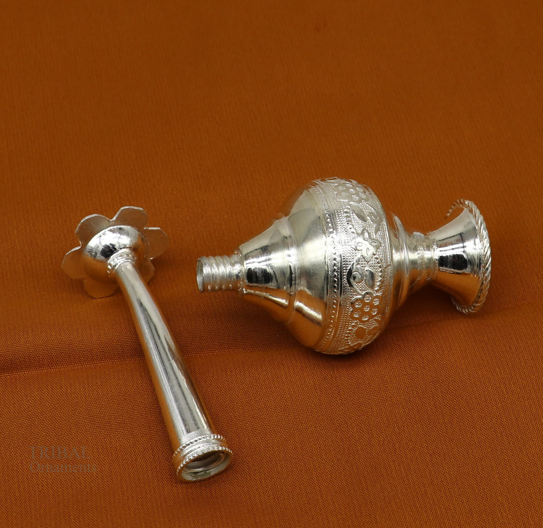 925 sterling silver vintage design Attardani, pooja spray bottle, silver perfume bottle, spray article, puja utensils, best gift su639 - TRIBAL ORNAMENTS