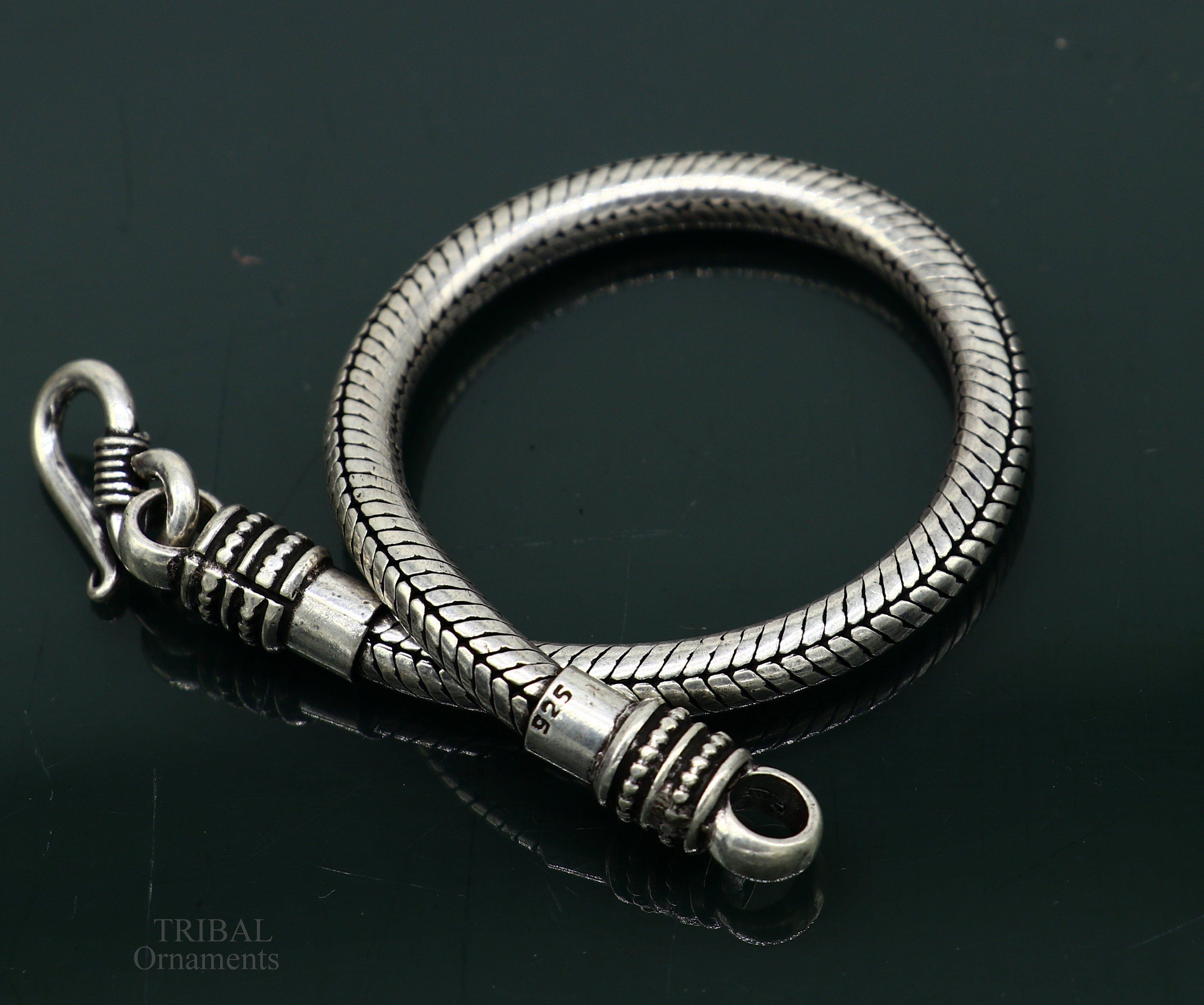 Buy Snake Bangle Sterling Silver Handmade Online in India  Etsy