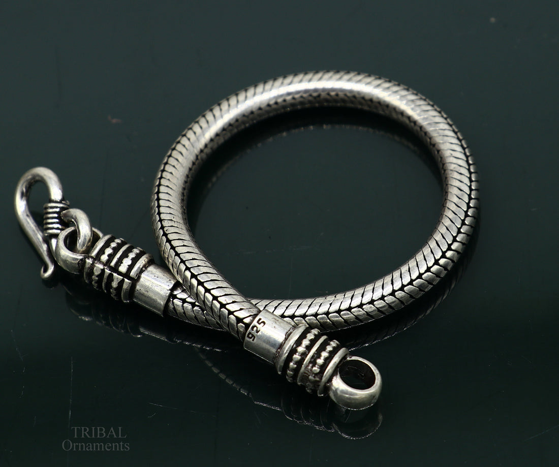 4.5MM Amazing vintage design customized stylish snake chain handmade 925 sterling silver bracelet unisex personalize jewelry sbr241 - TRIBAL ORNAMENTS