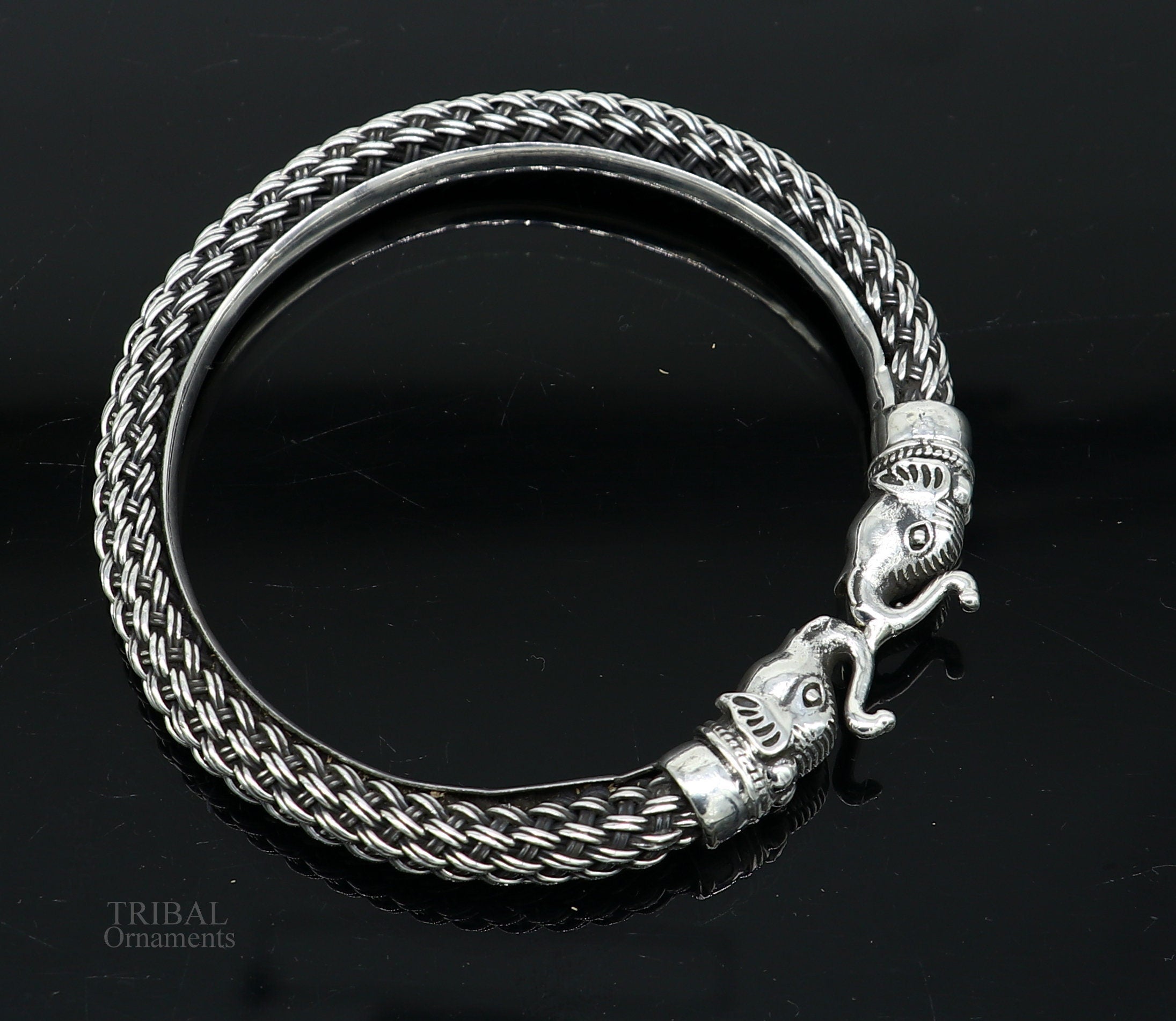 925 Sterling Silver 2024 Handmade Elephant Bracelet Handmade