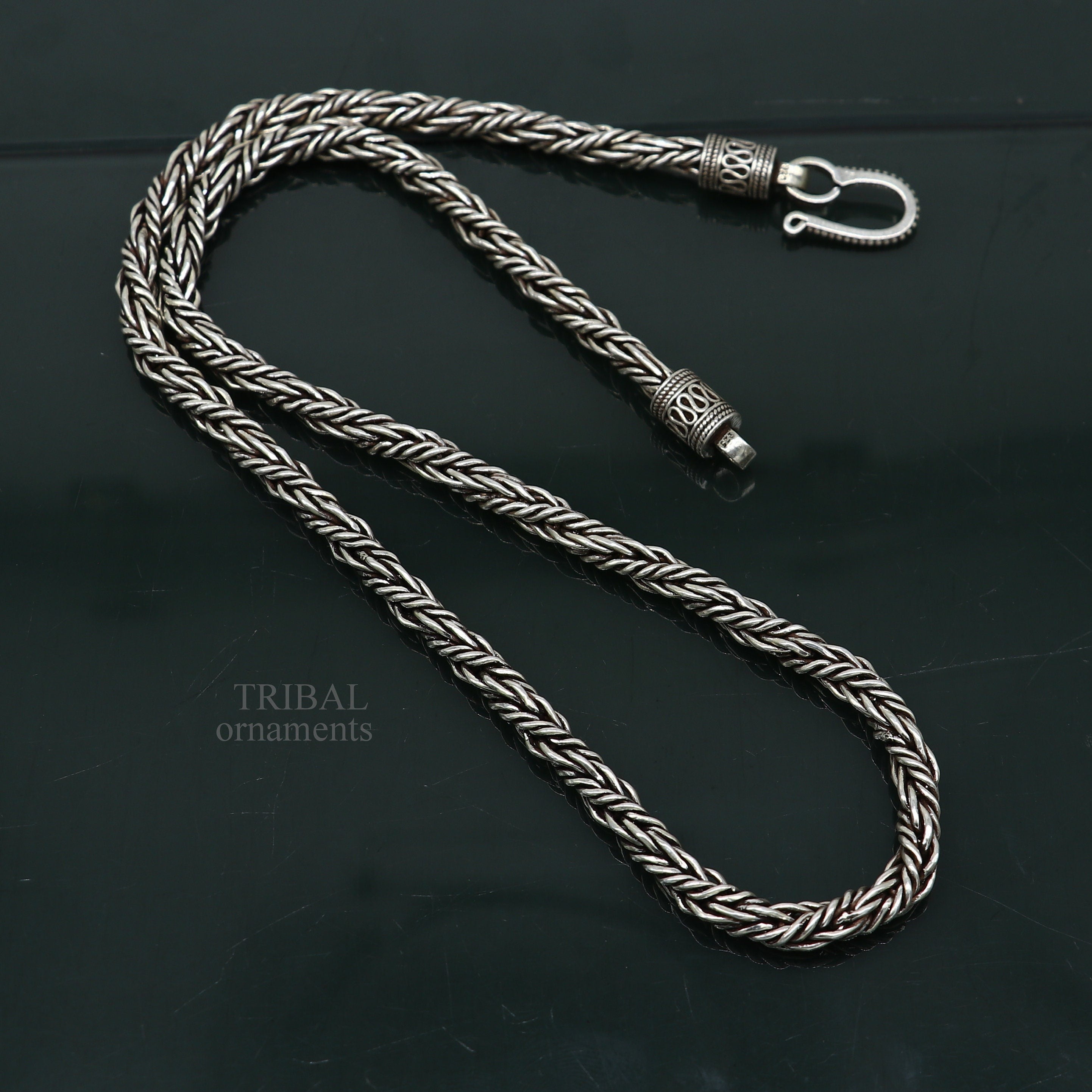 Mens 22 inch sterling on sale silver rope chain