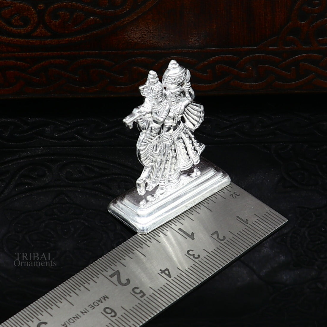 Hindu idol Radha krishna tiny statue, amazing Rasleela dancing krishna and Radha, lord krishna figurine, love article to gift her art491 - TRIBAL ORNAMENTS