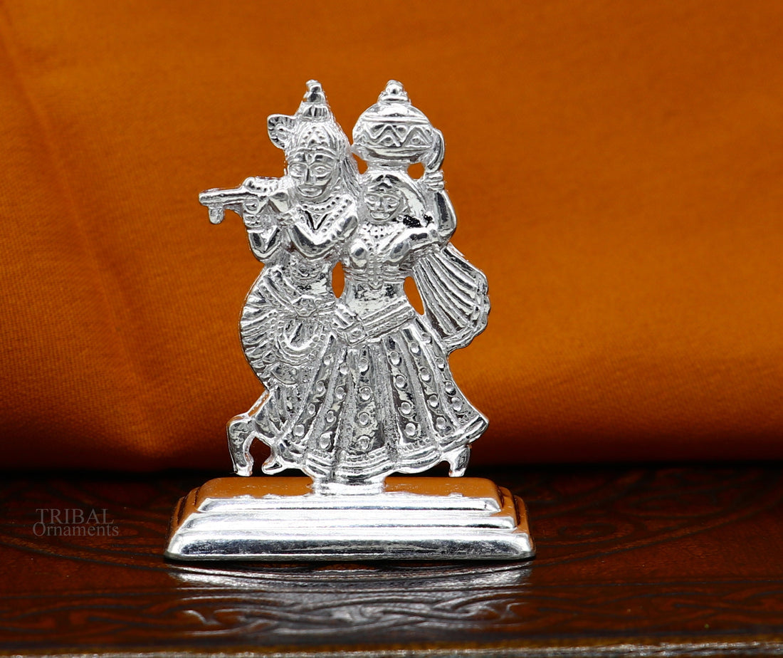 Hindu idol Radha krishna tiny statue, amazing Rasleela dancing krishna and Radha, lord krishna figurine, love article to gift her art491 - TRIBAL ORNAMENTS