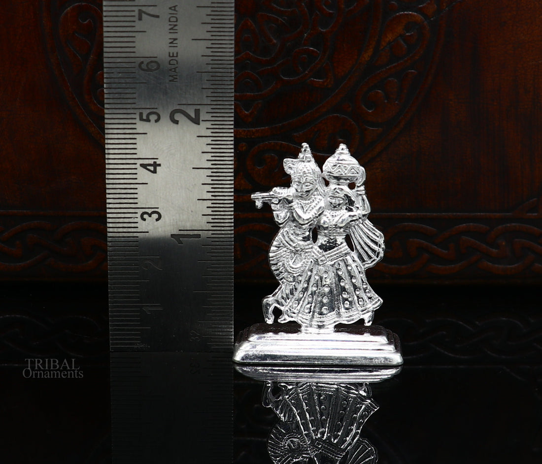 Hindu idol Radha krishna tiny statue, amazing Rasleela dancing krishna and Radha, lord krishna figurine, love article to gift her art491 - TRIBAL ORNAMENTS