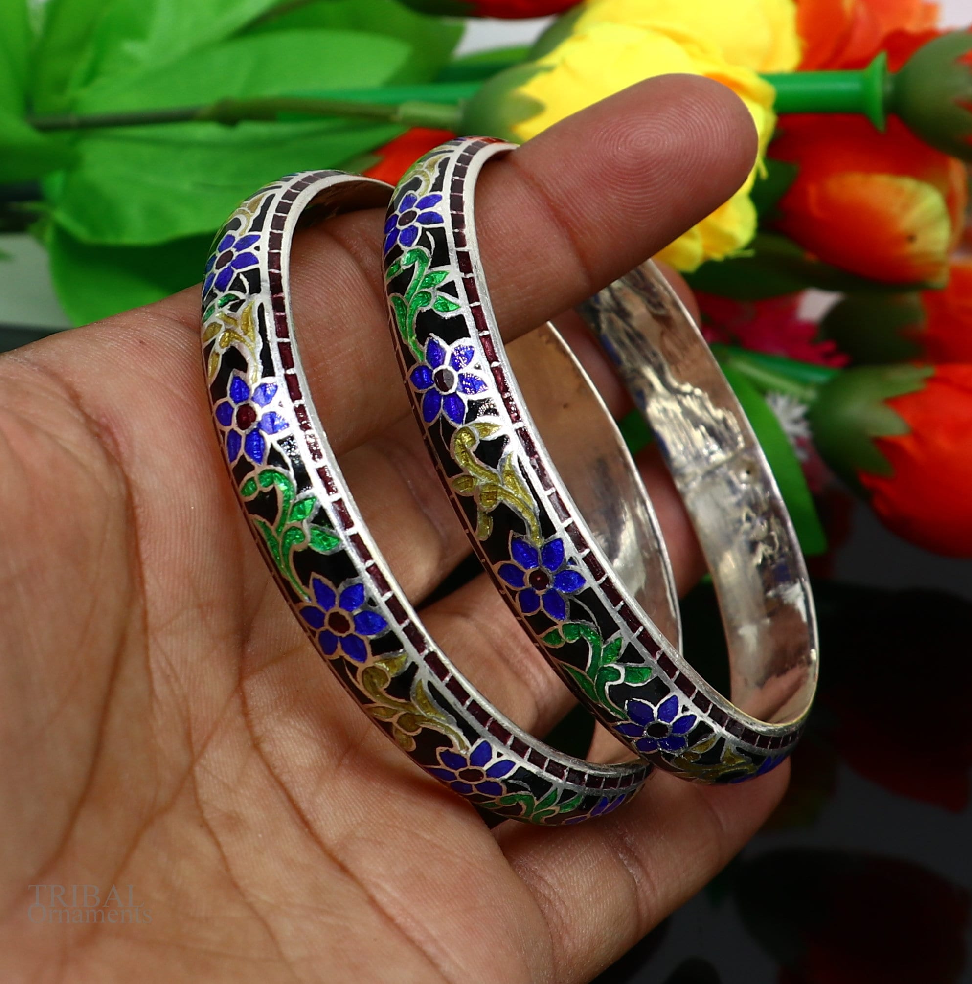 Bangle Metal Enamel Bangles Bracelet | Enamel Cuff Bracelet Wholesale -  3pcs Vintage - Aliexpress