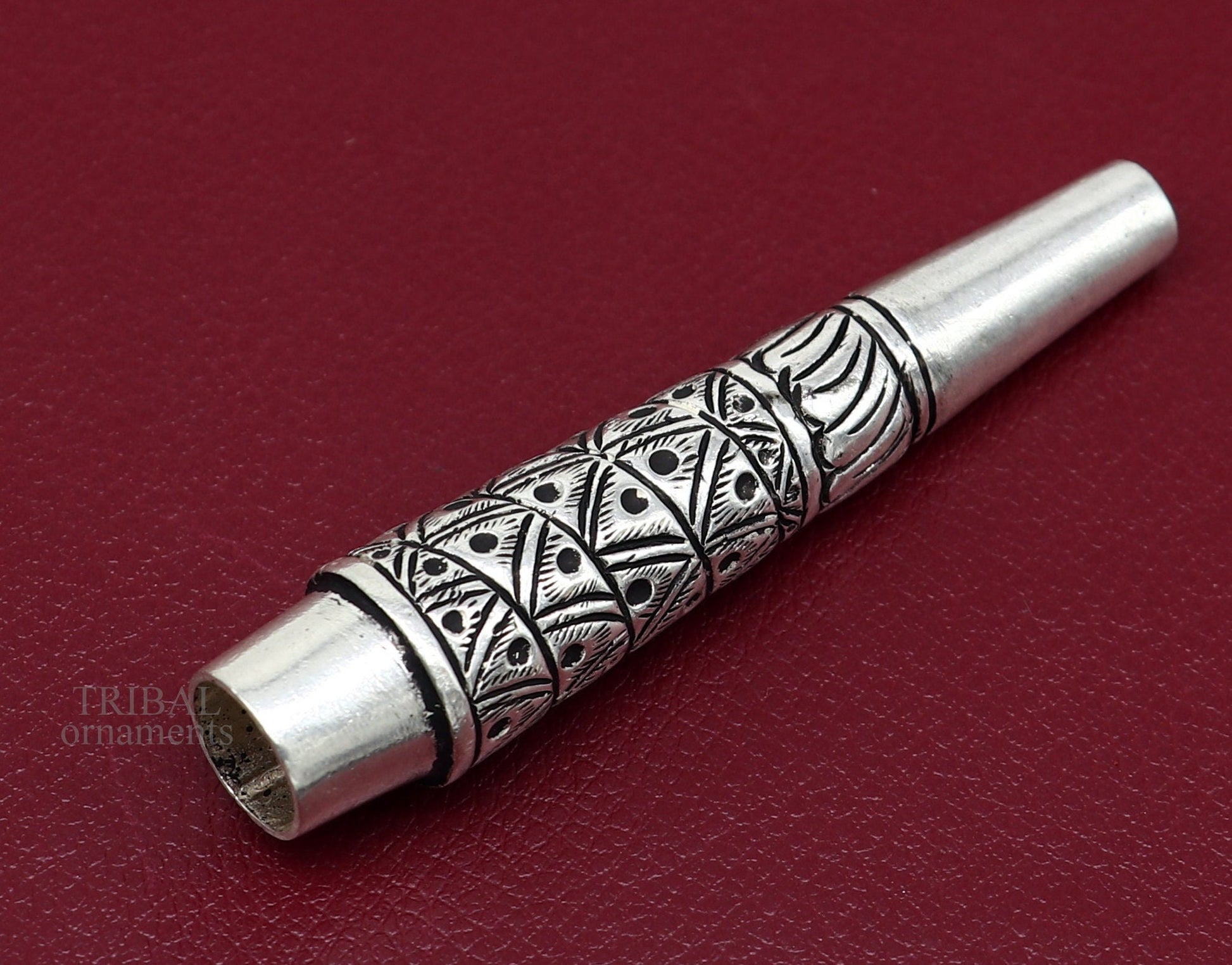 925 sterling silver handmade Nakshi, chitai work hukka/ hookah pipe, royal luxury vintage style hukah, tobacco pipe art477 - TRIBAL ORNAMENTS