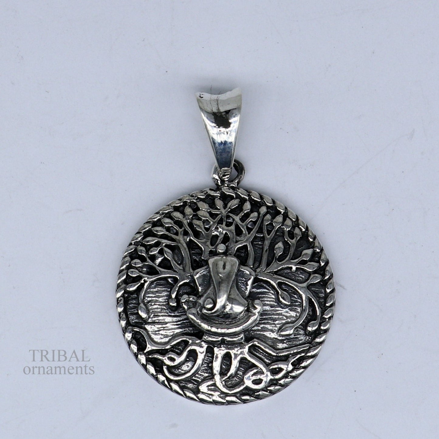 925 sterling silver handmade gorgeous Idol lord Ganesha stylish pendant, exclusive, customized pendant unisex gifts tribal jewelry nsp450 - TRIBAL ORNAMENTS